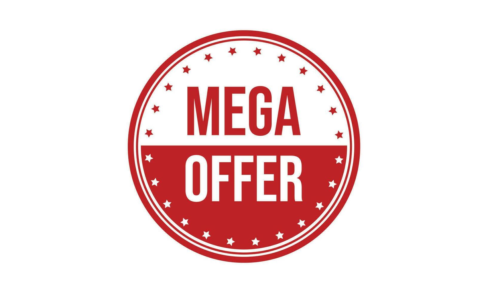 Mega Offer Rubber Stamp Seal Vector
