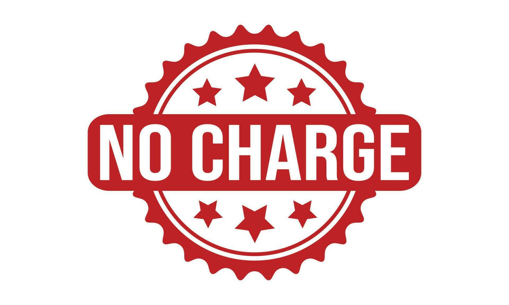 No Charge Rubber Stamp Seal Vector