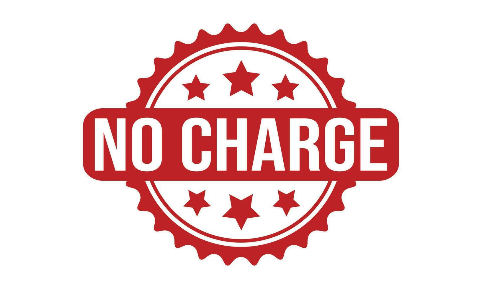 No Charge Rubber Stamp Seal Vector