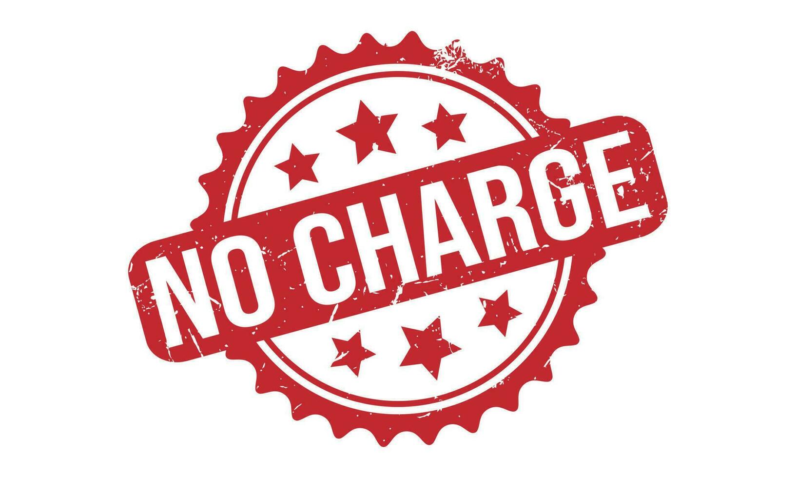 No Charge Rubber Stamp Seal Vector