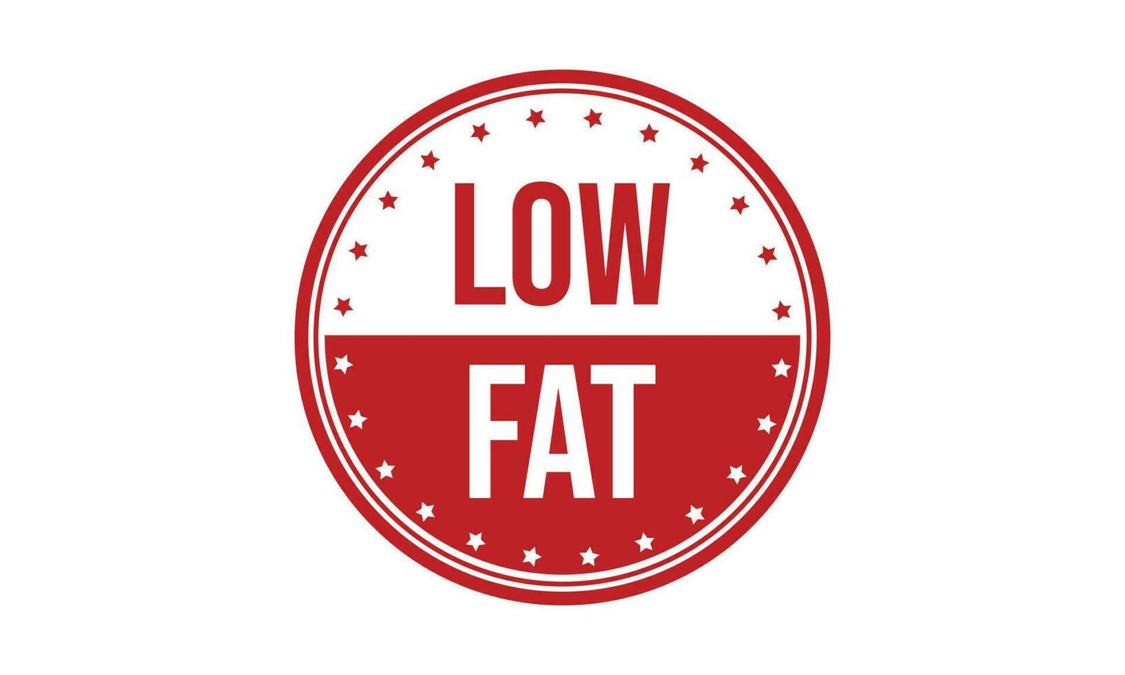 Low Fat Rubber Stamp Seal Vector