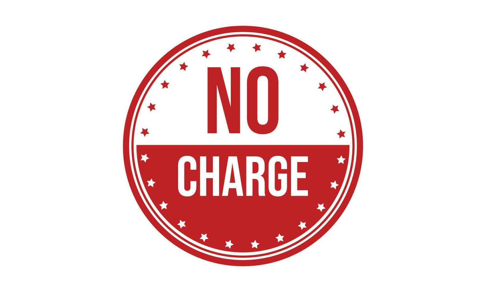 No Charge Rubber Stamp Seal Vector