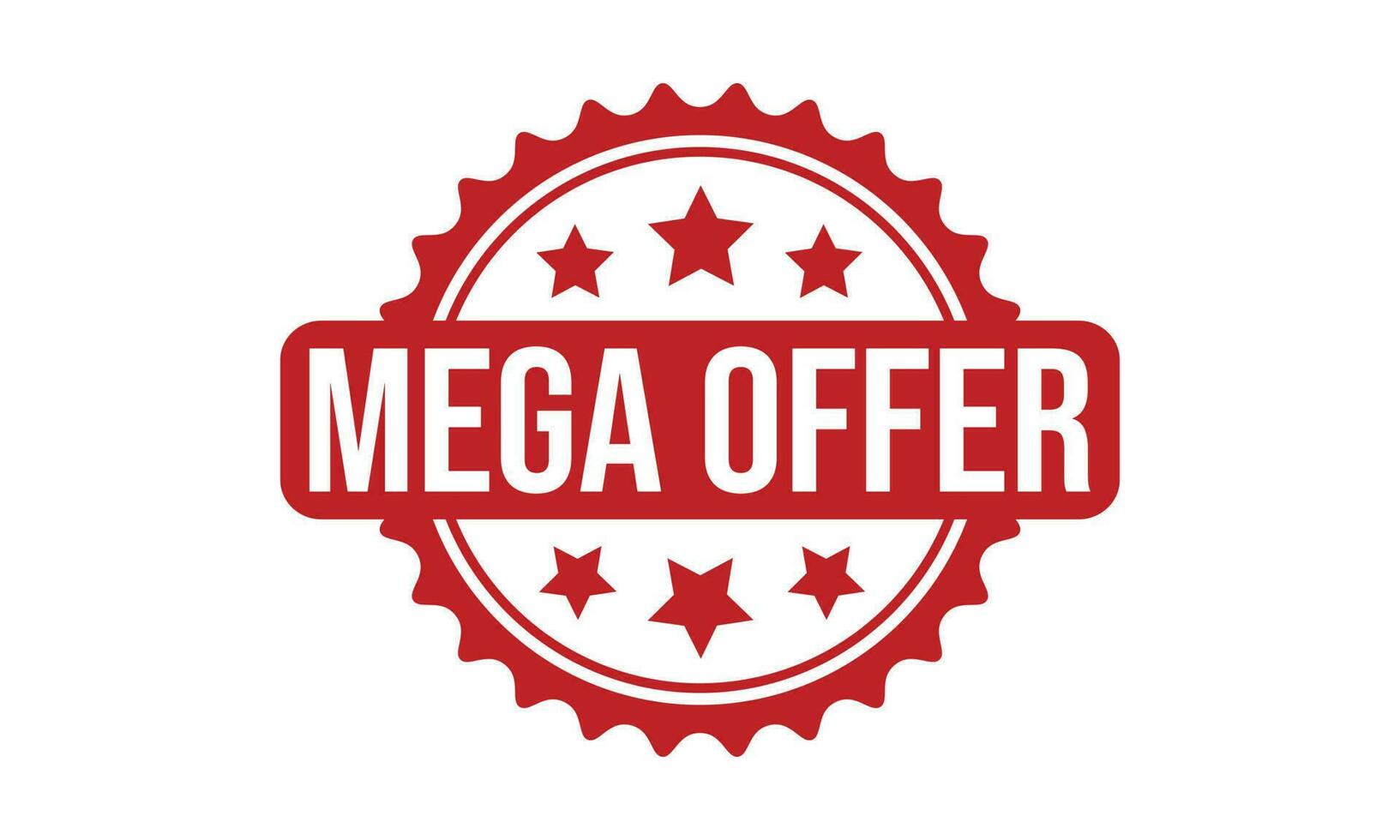 Mega Offer Rubber Stamp Seal Vector