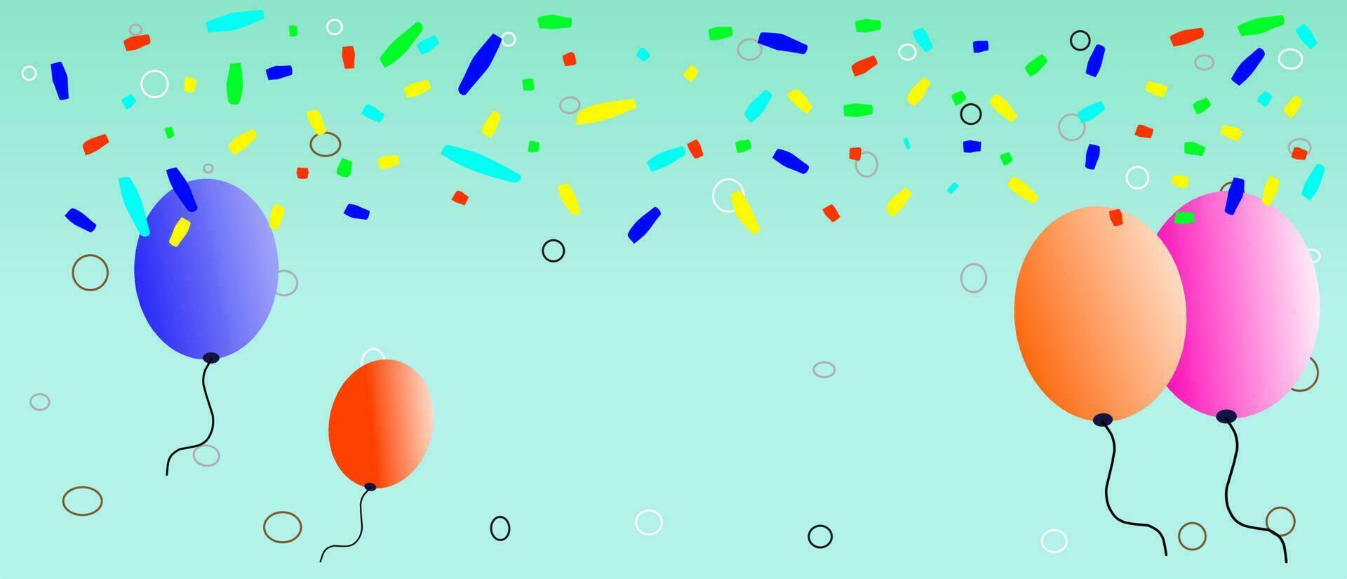 party themed background design. simple and colorful design. vector
