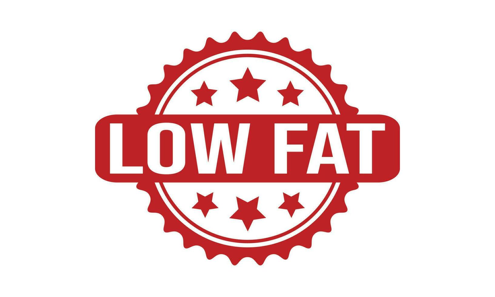 Low Fat Rubber Stamp Seal Vector