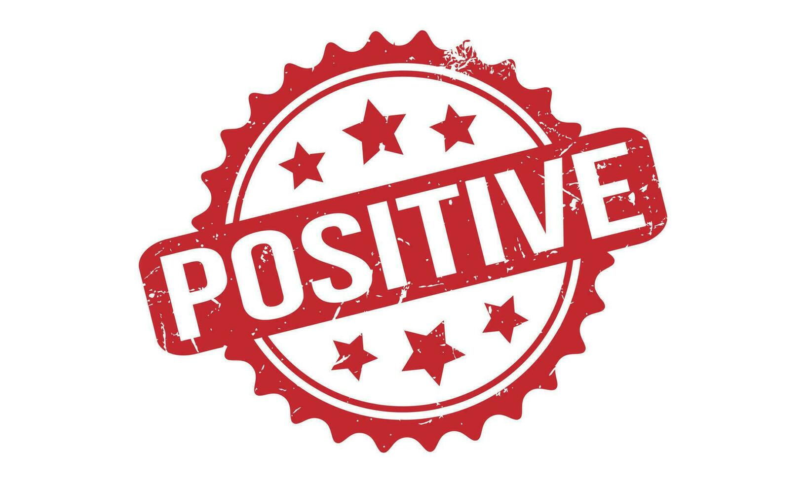 Positive Rubber Stamp Seal Vector