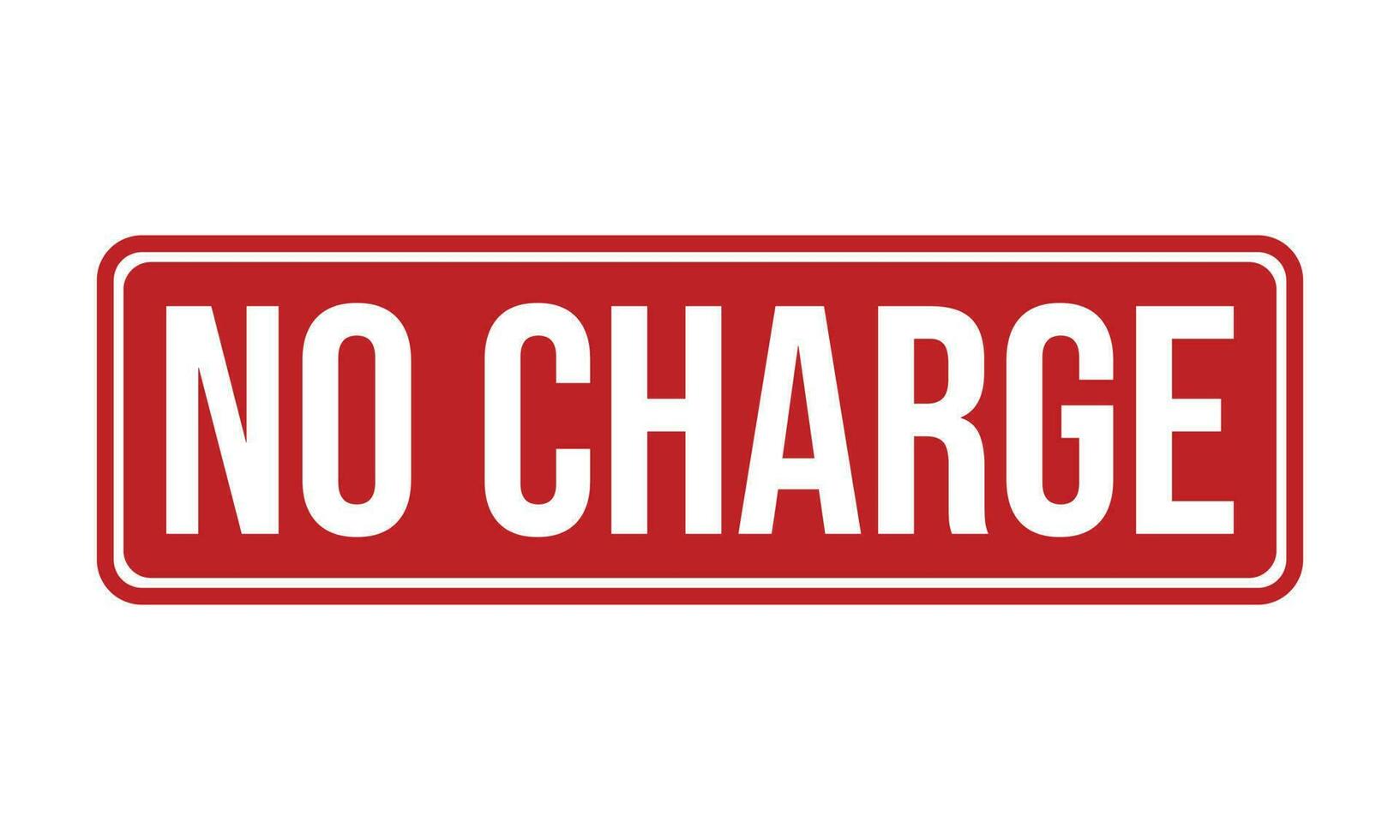 No Charge Rubber Stamp Seal Vector