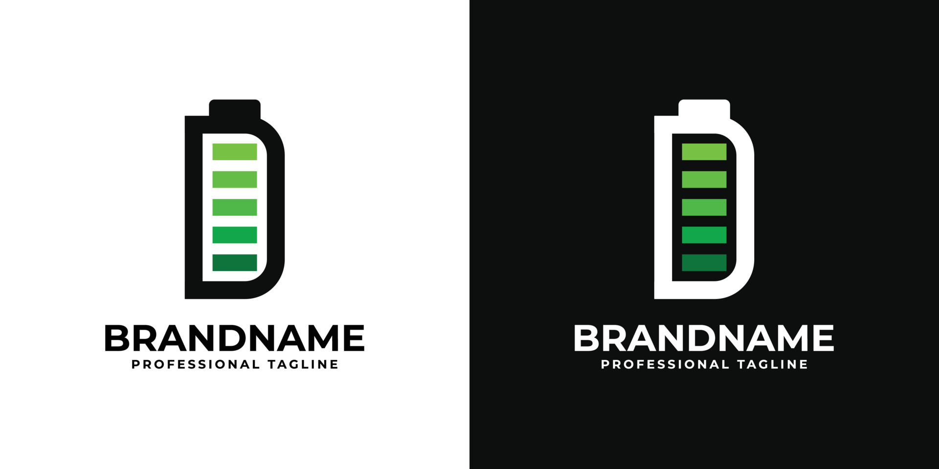 Letter D Battery Logo. Suitable for any business related to Battery