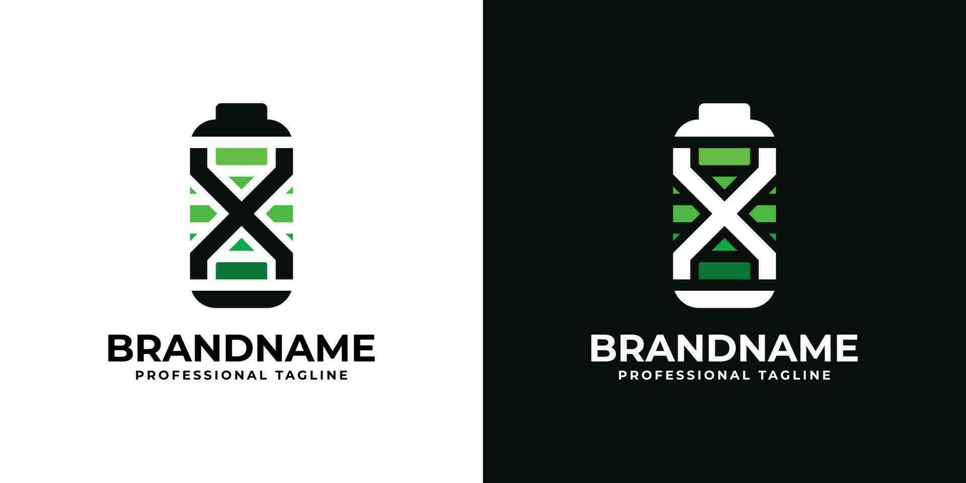 Letter X Battery Logo. Suitable for any business related to Battery with X initial. vector