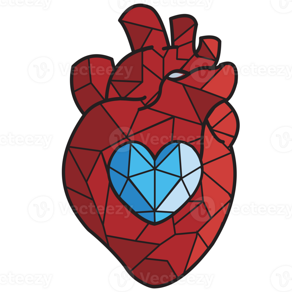 diamante corazón ilustración png