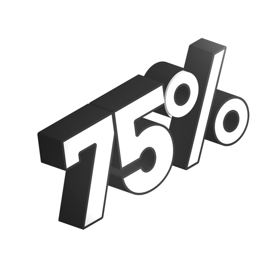 discount 3d text design png, 3d number in transparent background, discount sale creative typography design PNG, offer typography PNG design for web