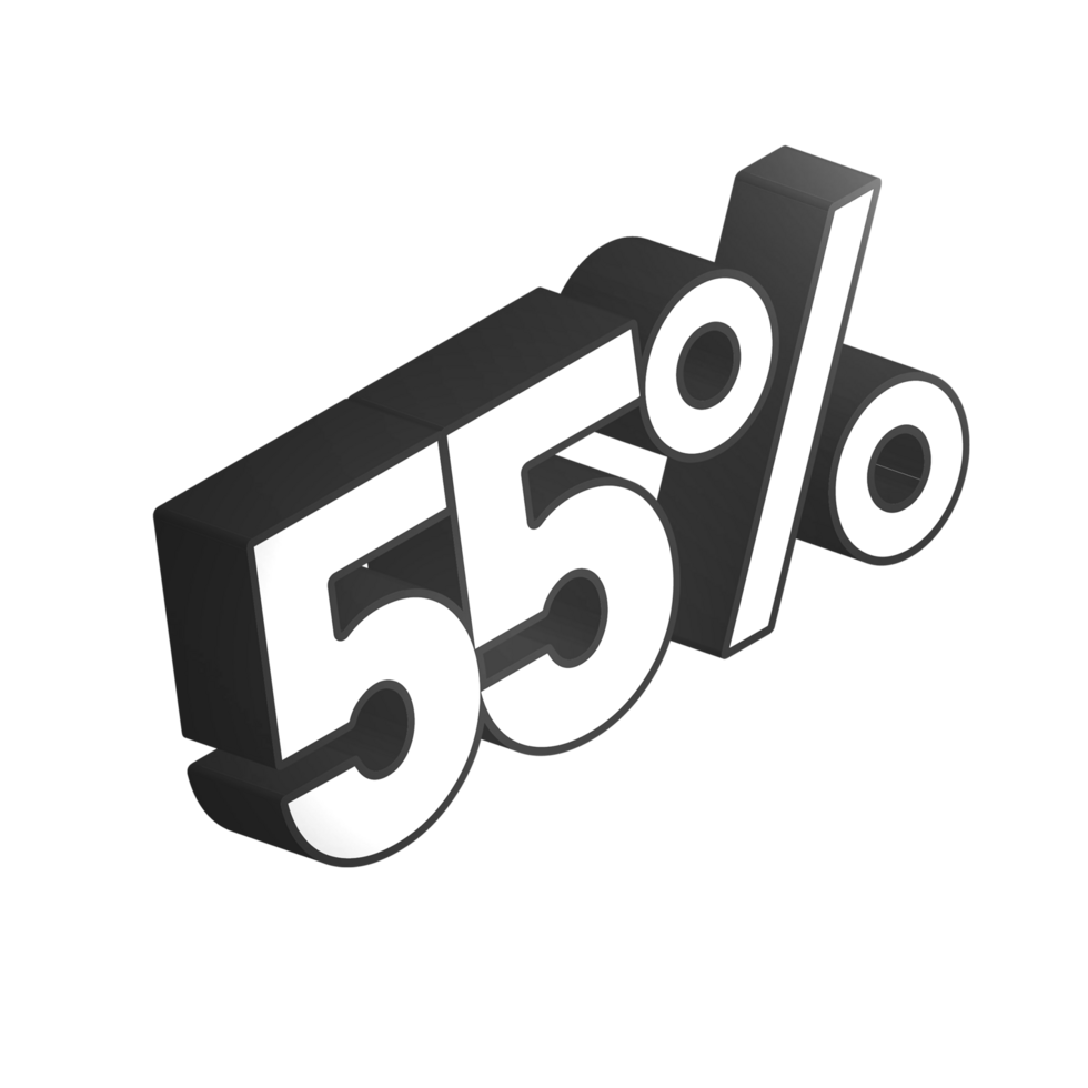 discount 3d text design png, 3d number in transparent background, discount sale creative typography design PNG, offer typography PNG design for web