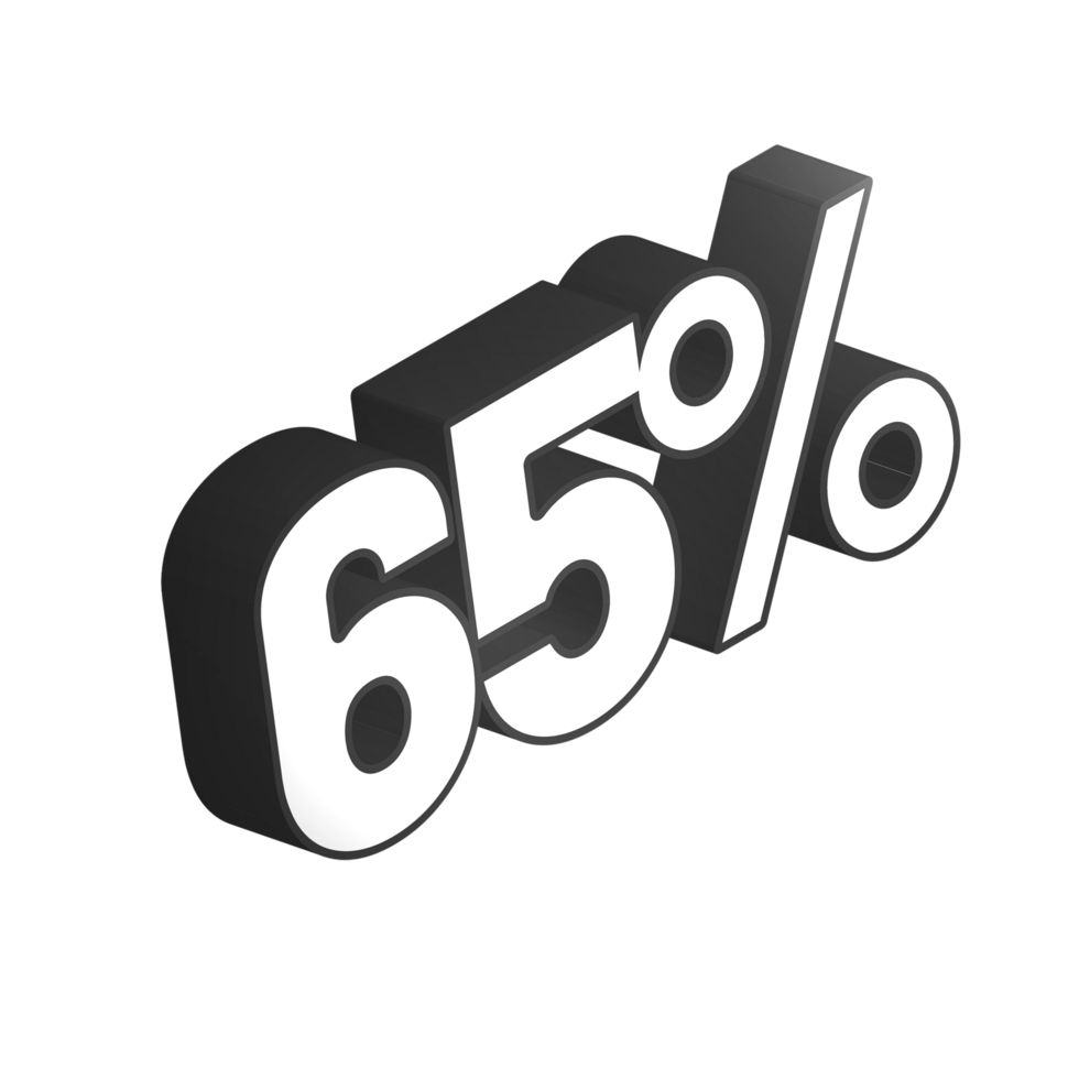 discount 3d text design png, 3d number in transparent background, discount sale creative typography design PNG, offer typography PNG design for web