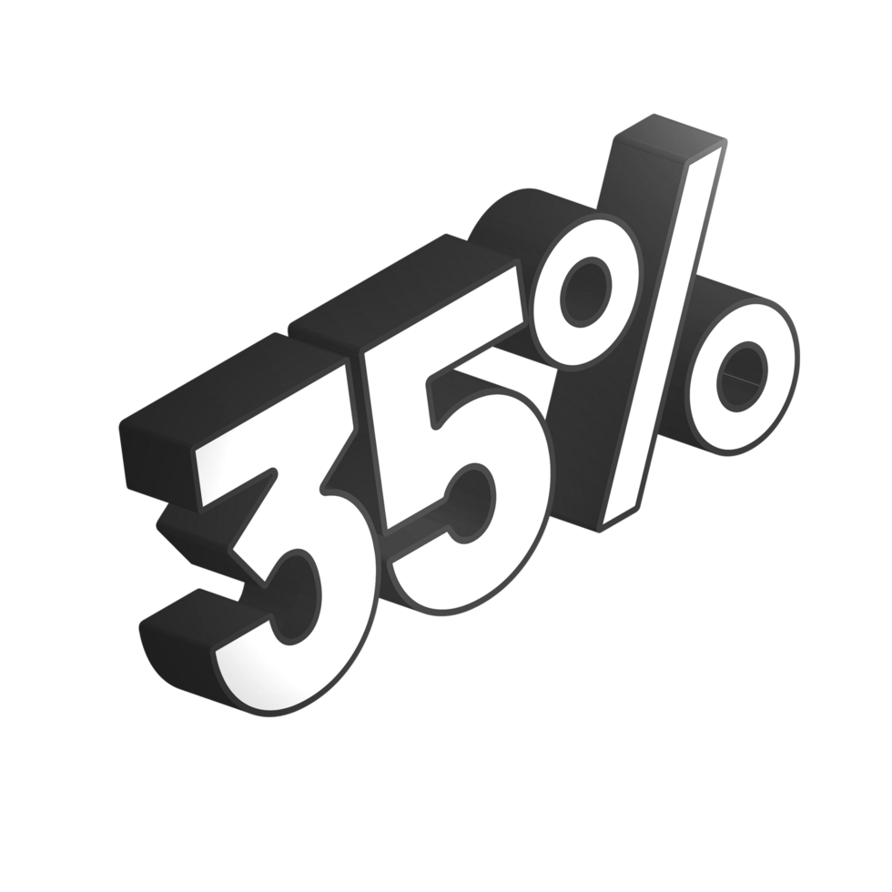 discount 3d text design png, 3d number in transparent background, discount sale creative typography design PNG, offer typography PNG design for web