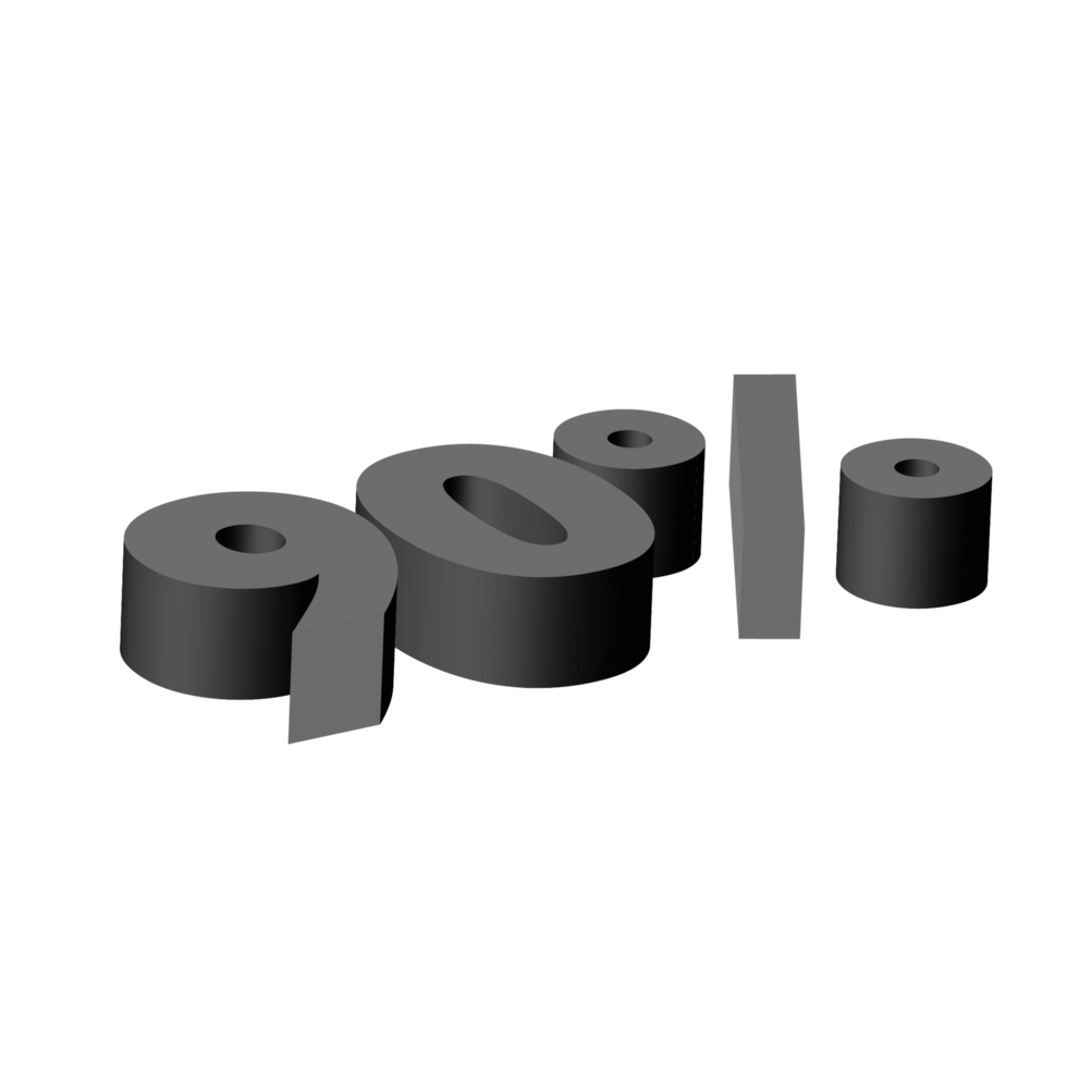 discount 3d text design png, 3d number in transparent background, discount sale creative typography design PNG, offer typography PNG design for web