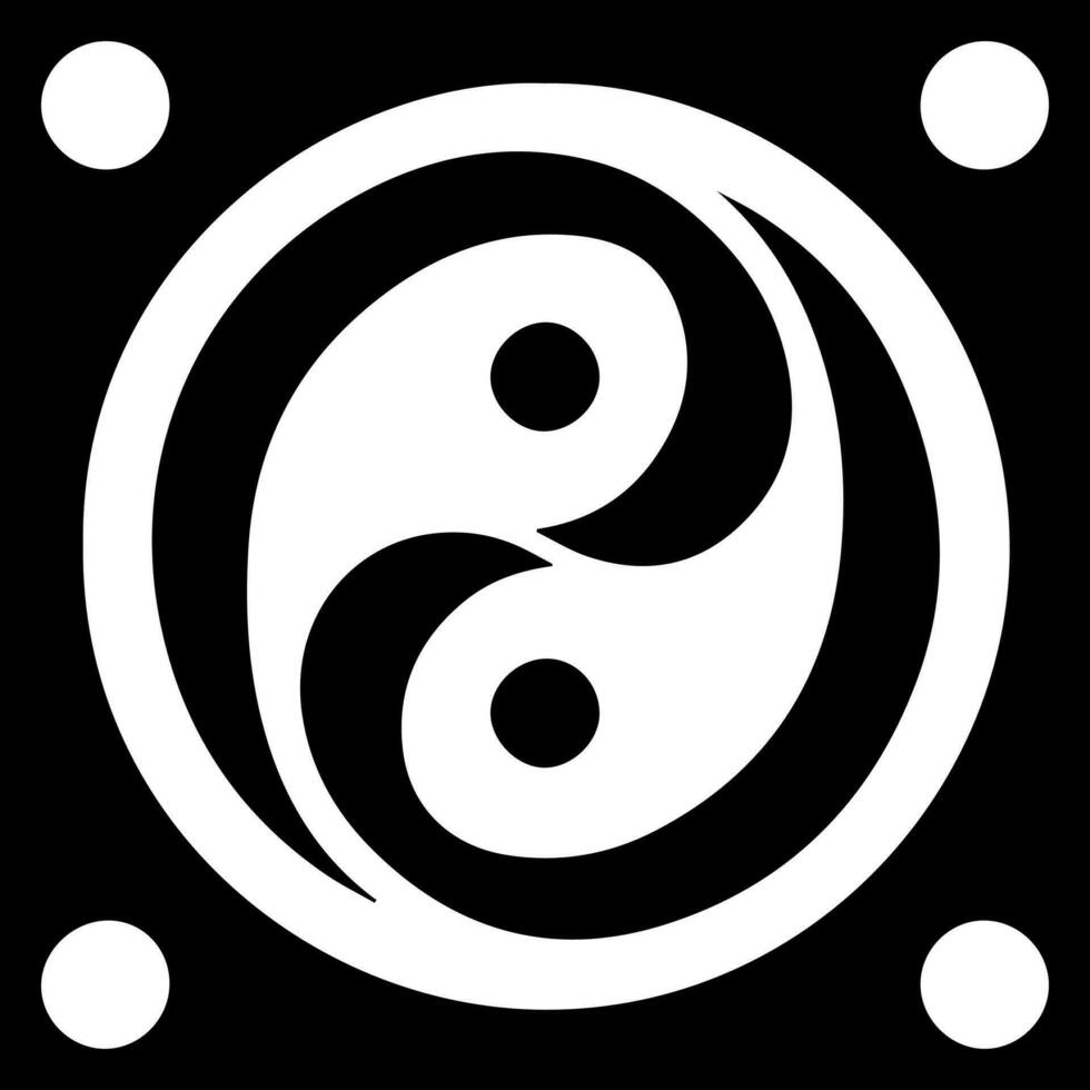 yin y yang signo. símbolo de armonía y balance. vector ilustración.