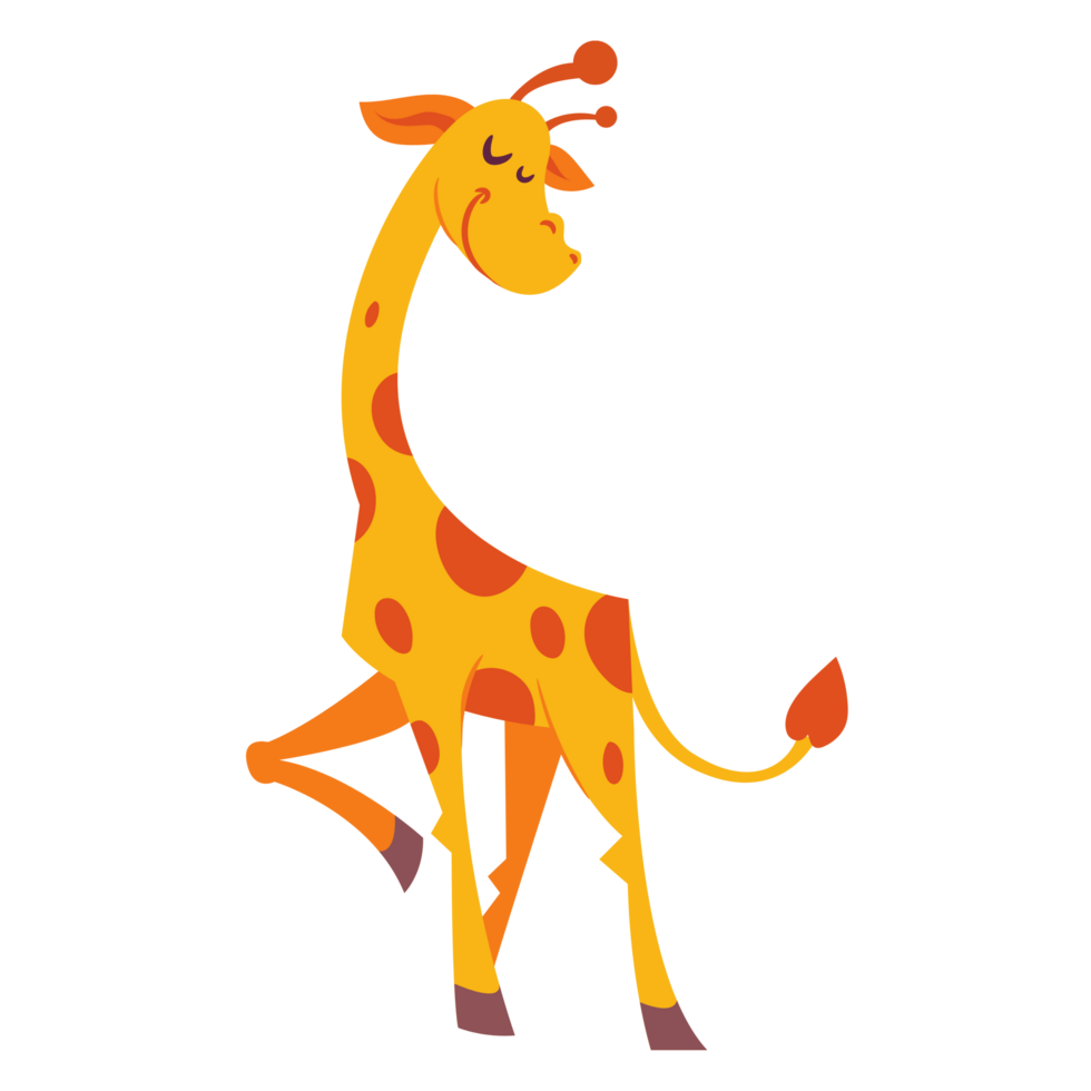 Free Cute Cartoon Giraffe Illustration 23353707 PNG with Transparent