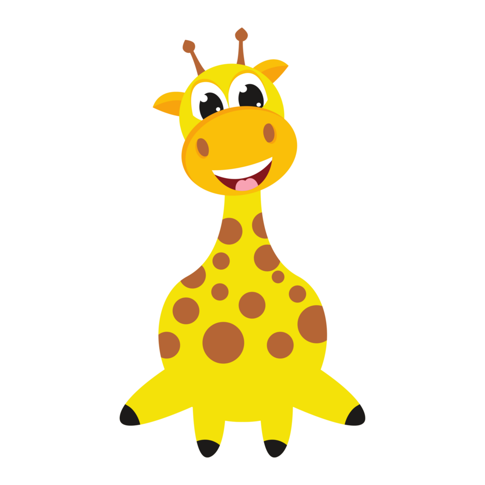 Free Cute Cartoon Giraffe Illustration 23353710 PNG with Transparent