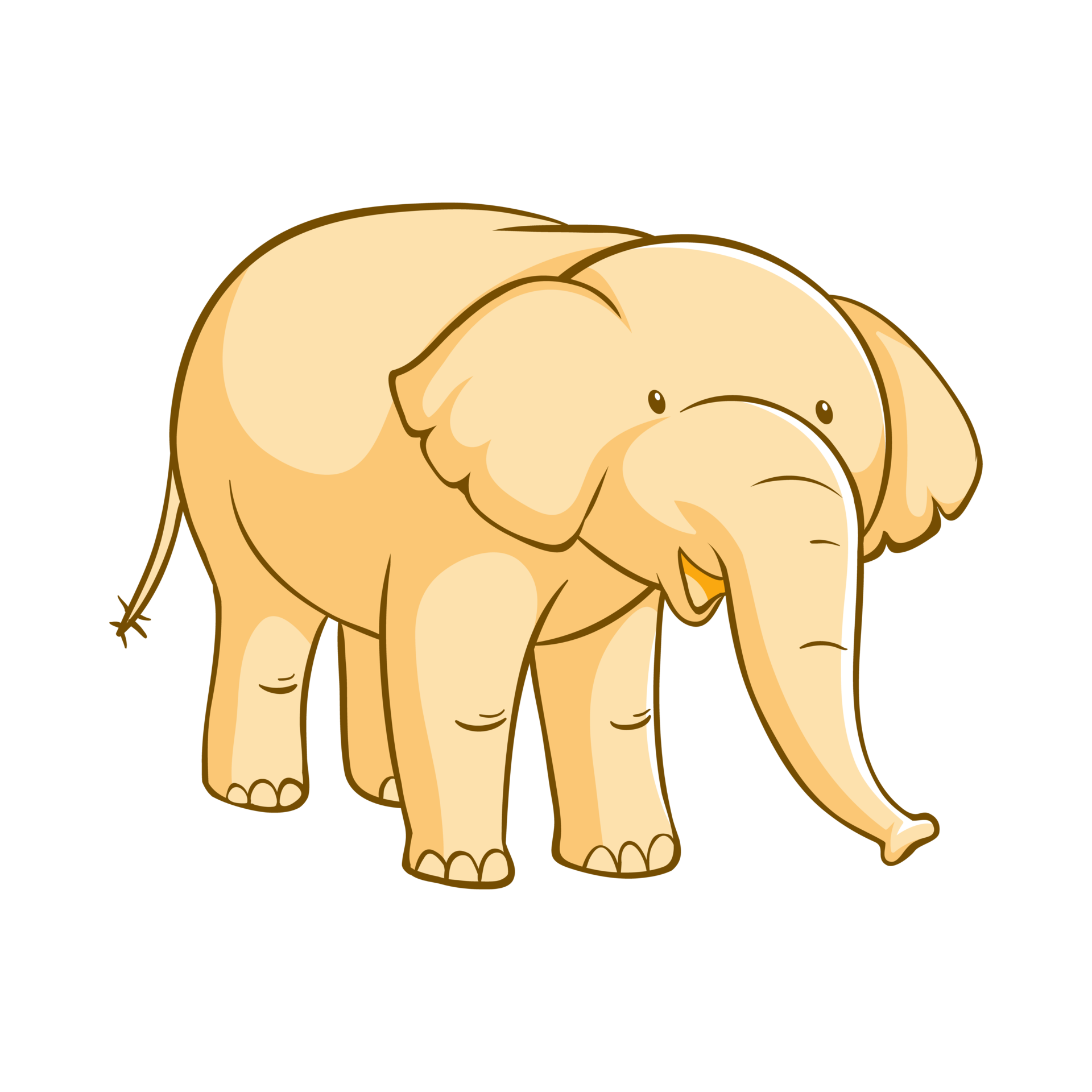 Free Yellow elephant cartoon illustration 23353880 PNG with Transparent ...