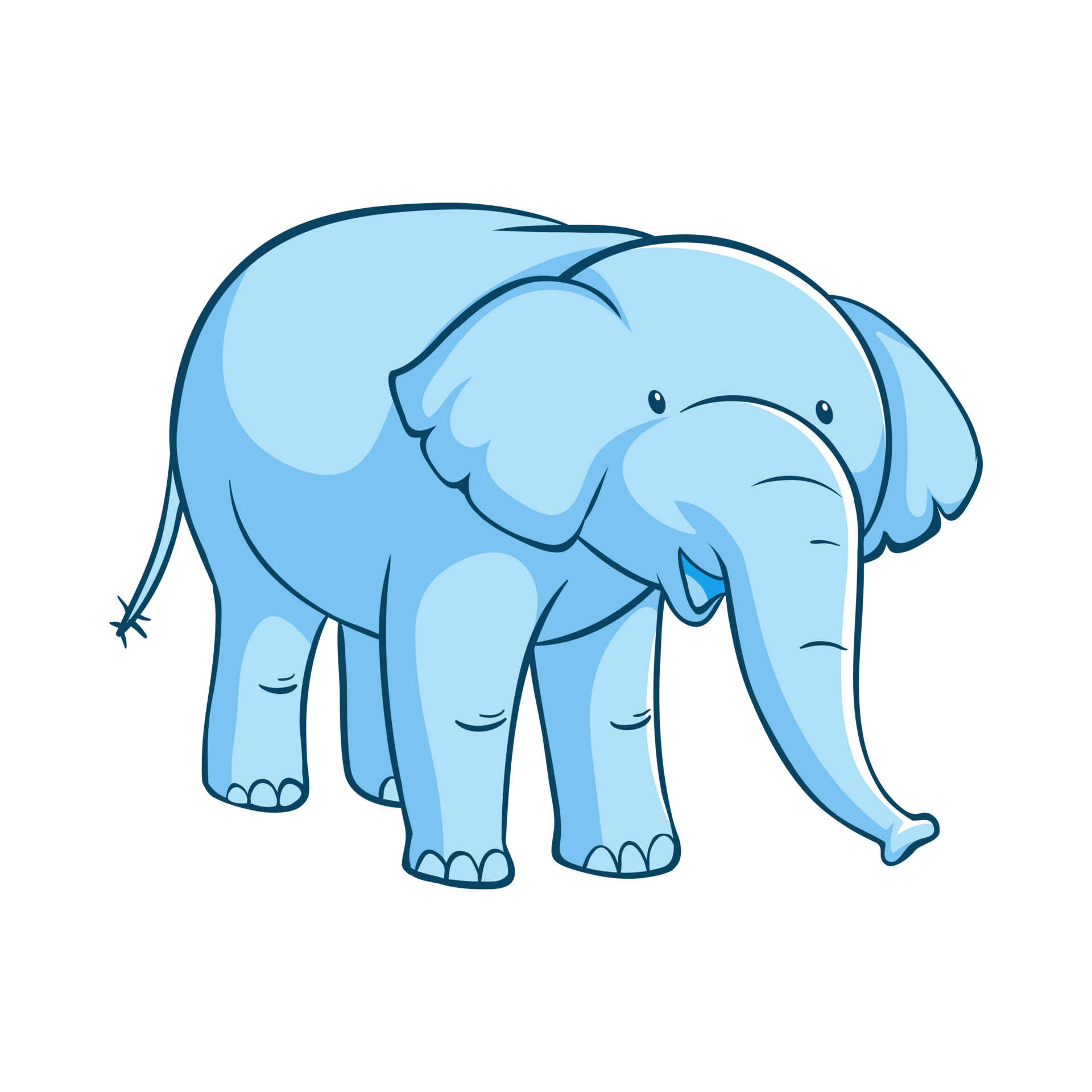 Free Blue elephant cartoon illustration 23353884 PNG with Transparent