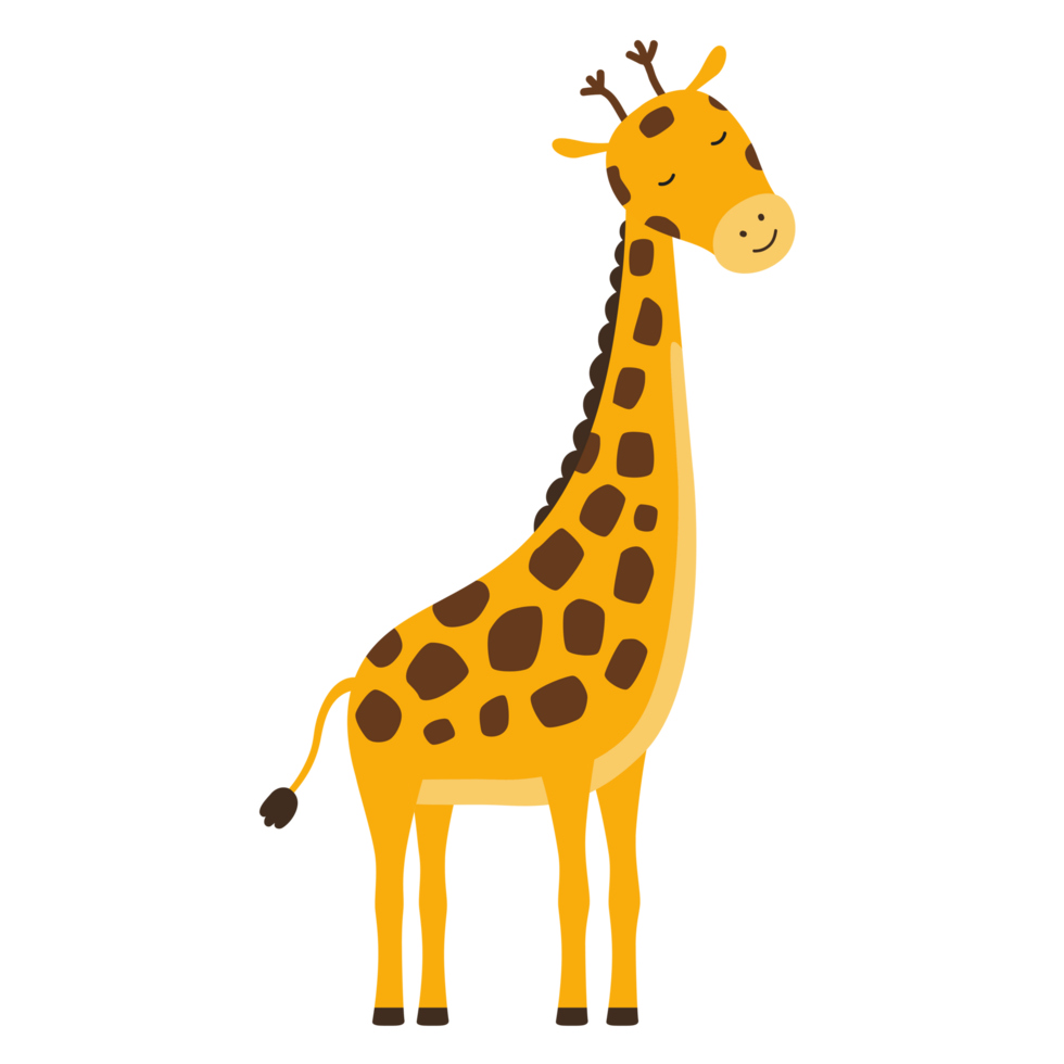 Free Cute Cartoon Giraffe Illustration 23353948 PNG with Transparent
