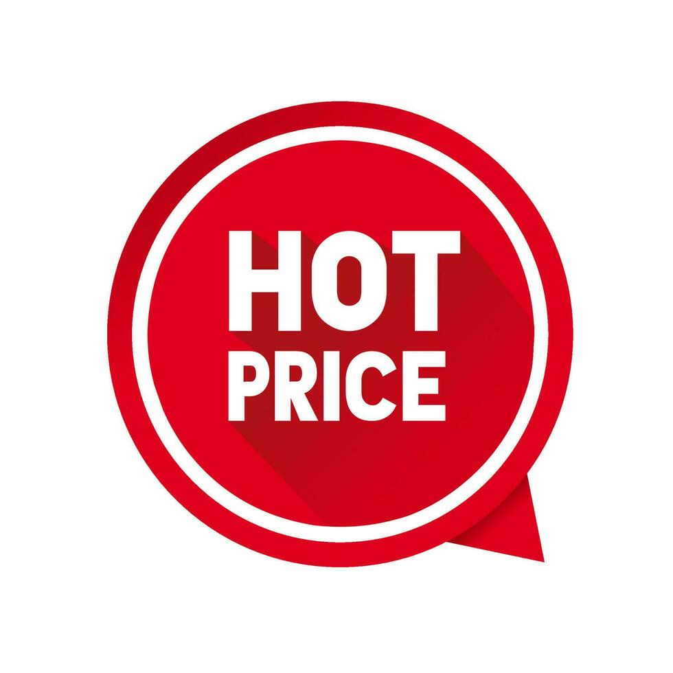 Hot price banner speech bubble icon. Flat promotion banner, price tag, offer, price vector. Business concept. vector