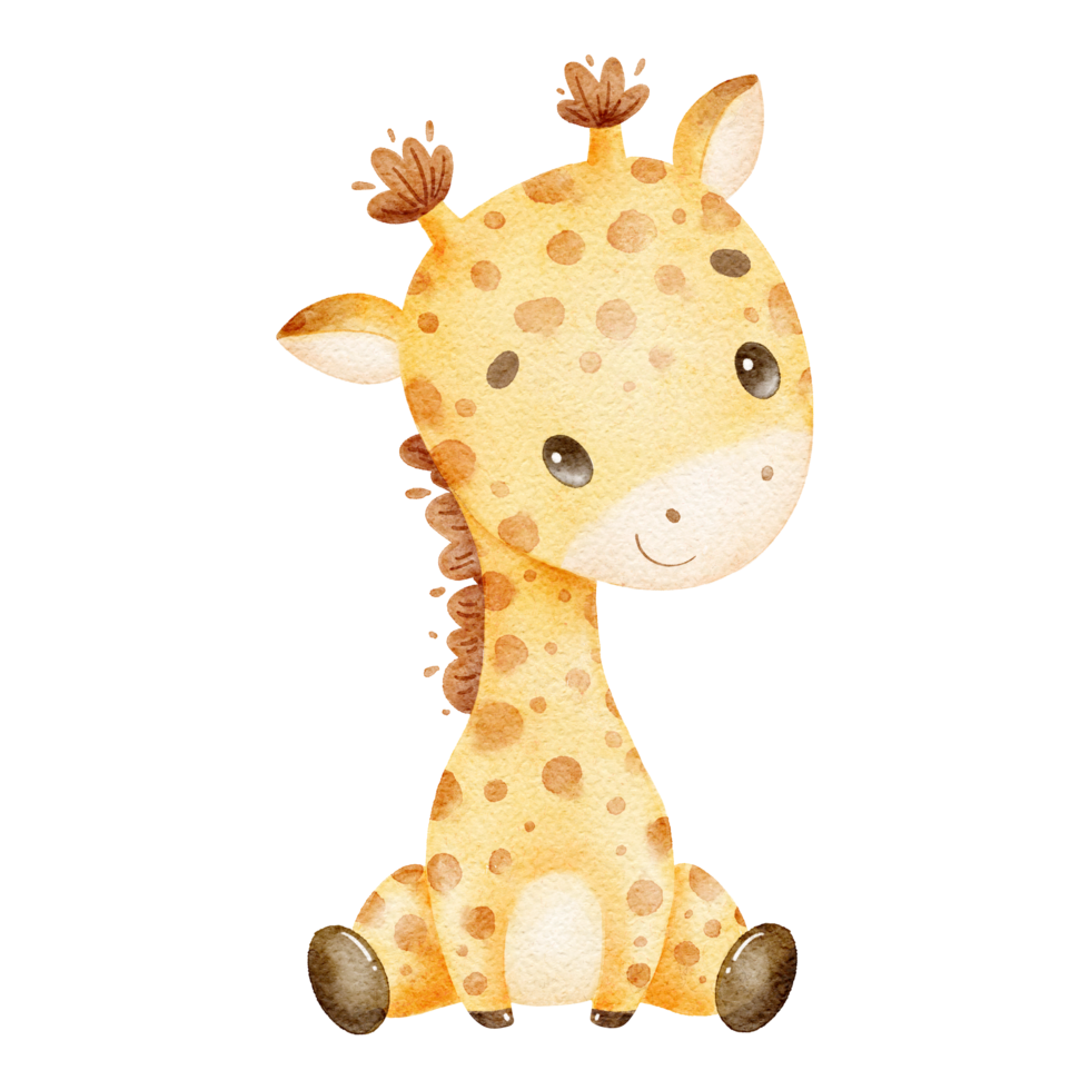 Free Funny Cartoon Giraffe Illustration 23354016 PNG with Transparent