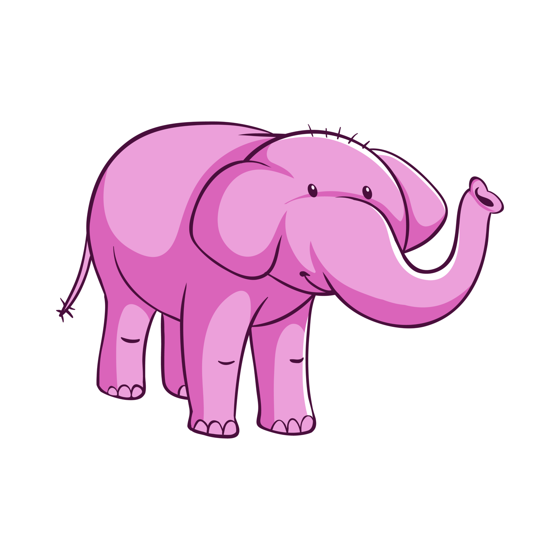 Free Purple elephant cartoon illustration 23354105 PNG with Transparent