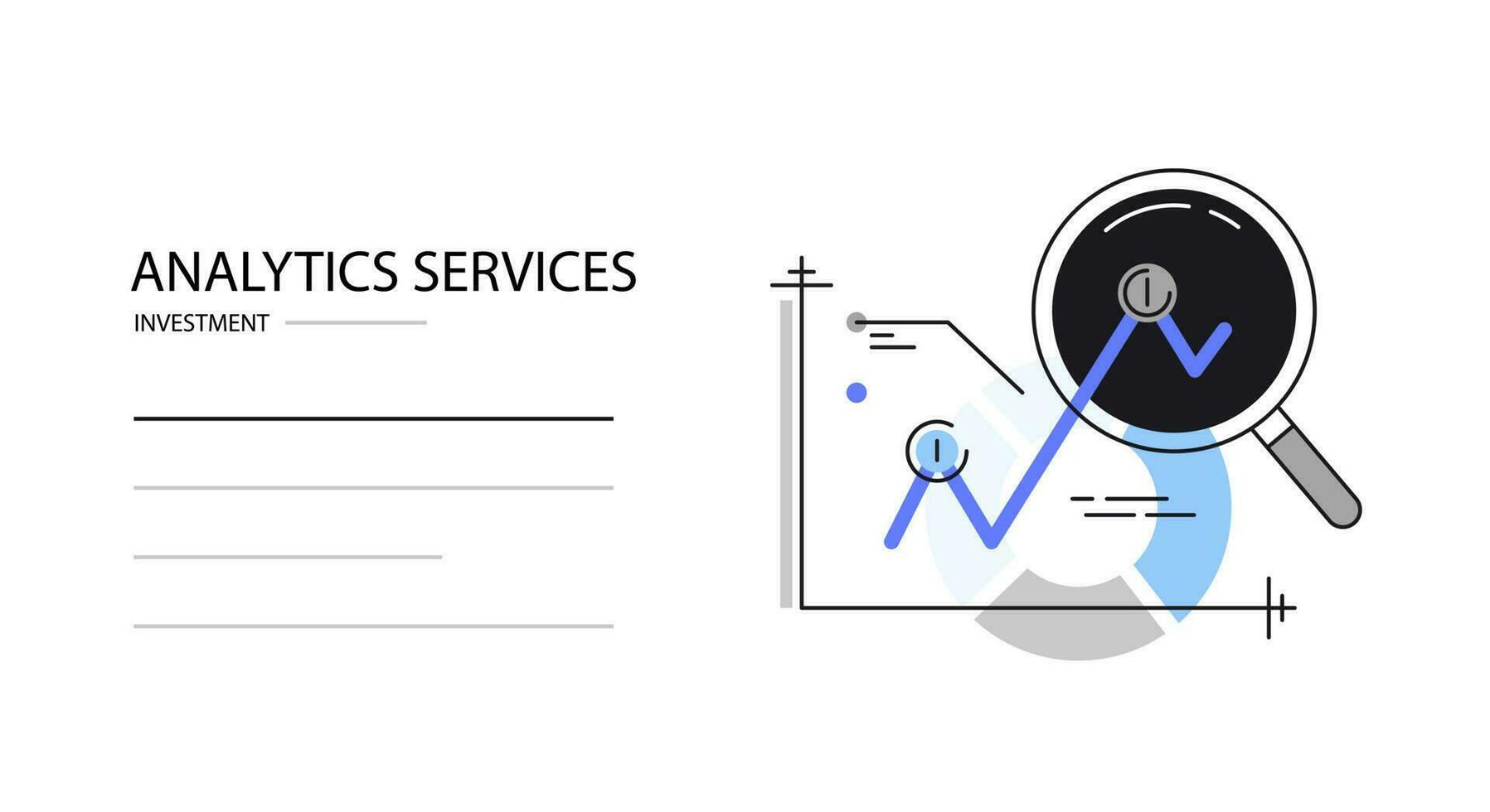 actuación datos analítica, inversión informe, márketing estudiar, audición servicios vector