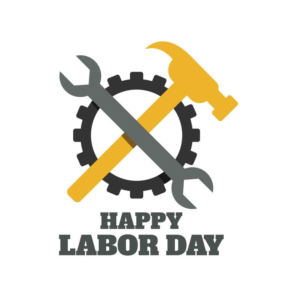Happy labor day vector design background.