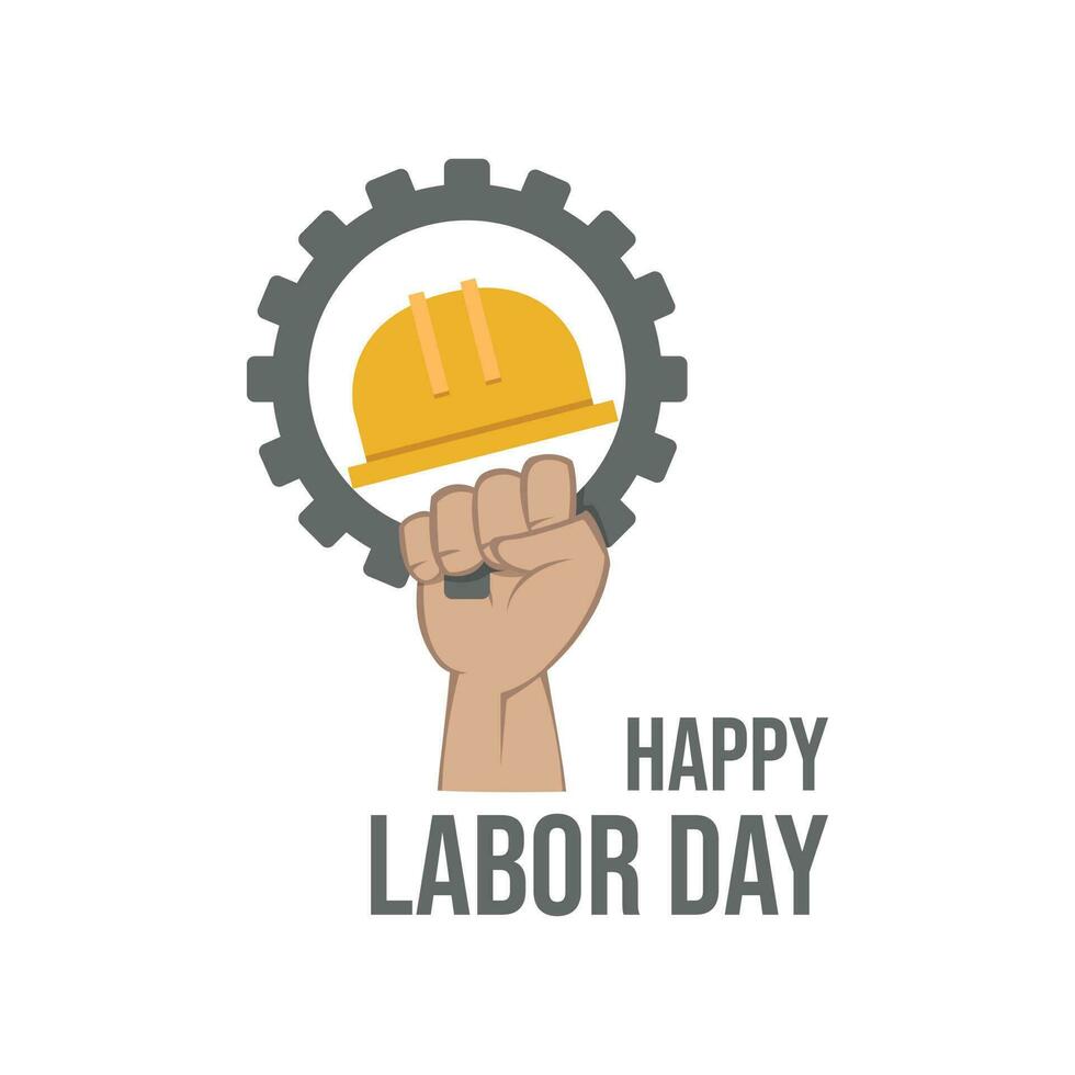 Happy labor day background. Labor Day celebration banner with text - Labor Day. Vector illustration