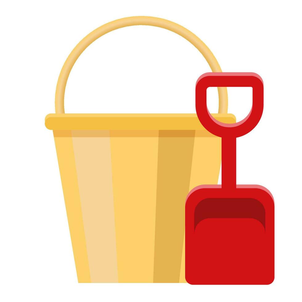 Bucket summer icon vector illustration