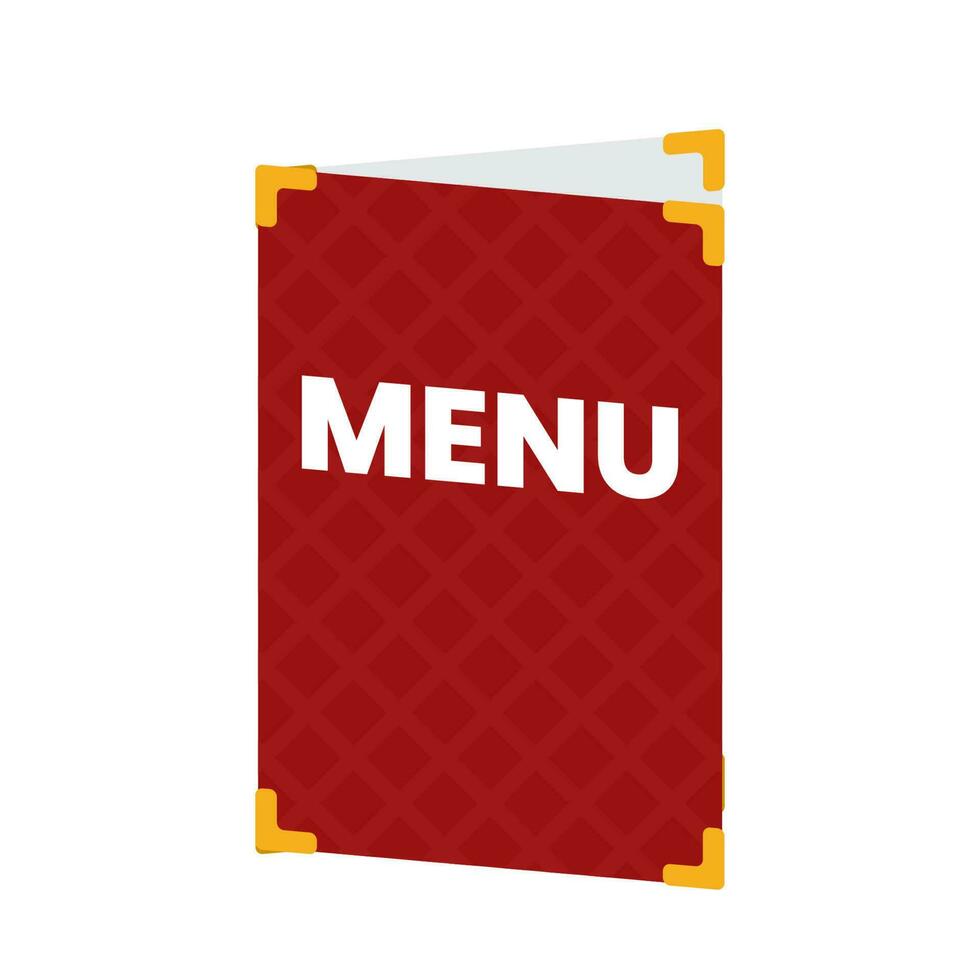 Red menu card vector illustration icon