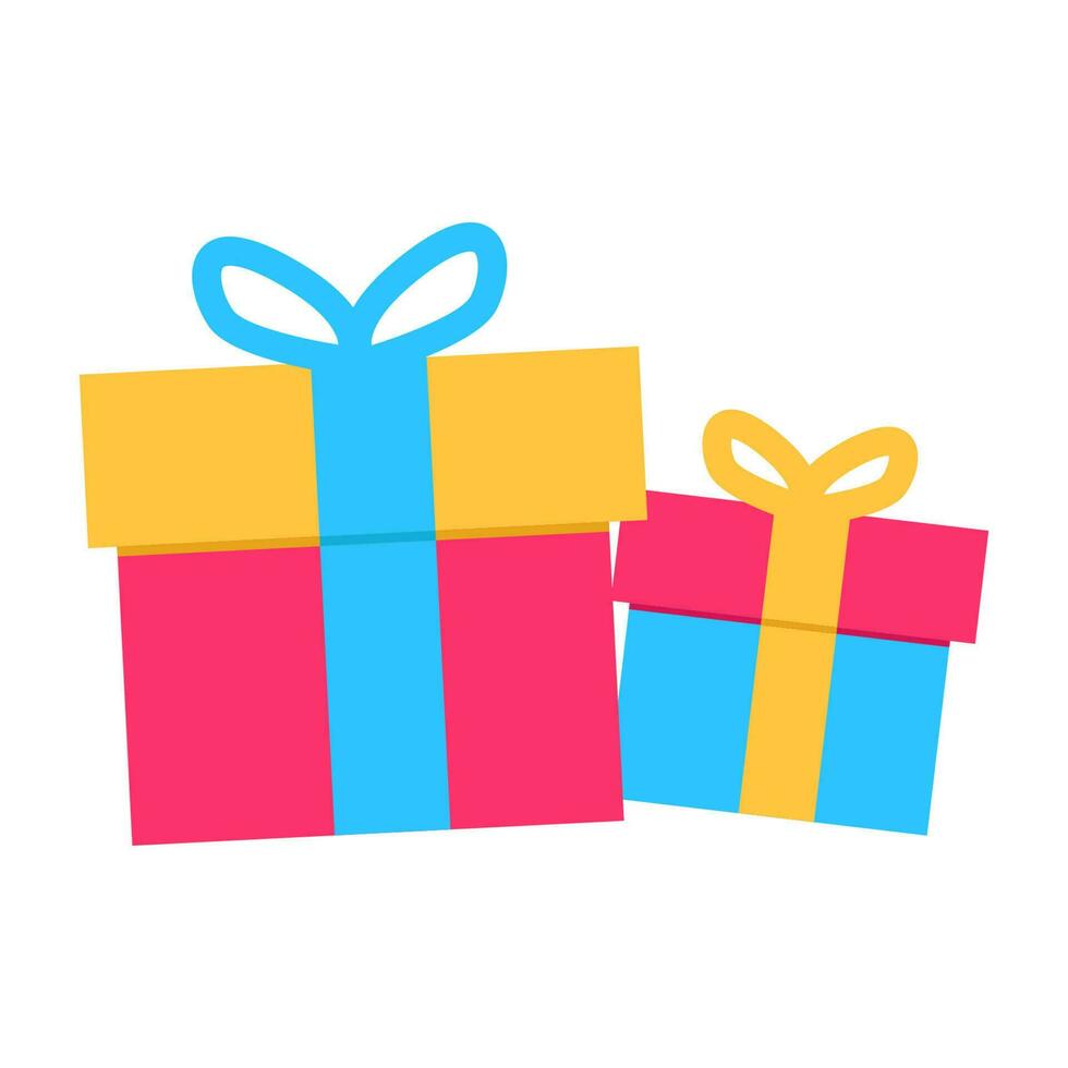 Two vector gift box icon
