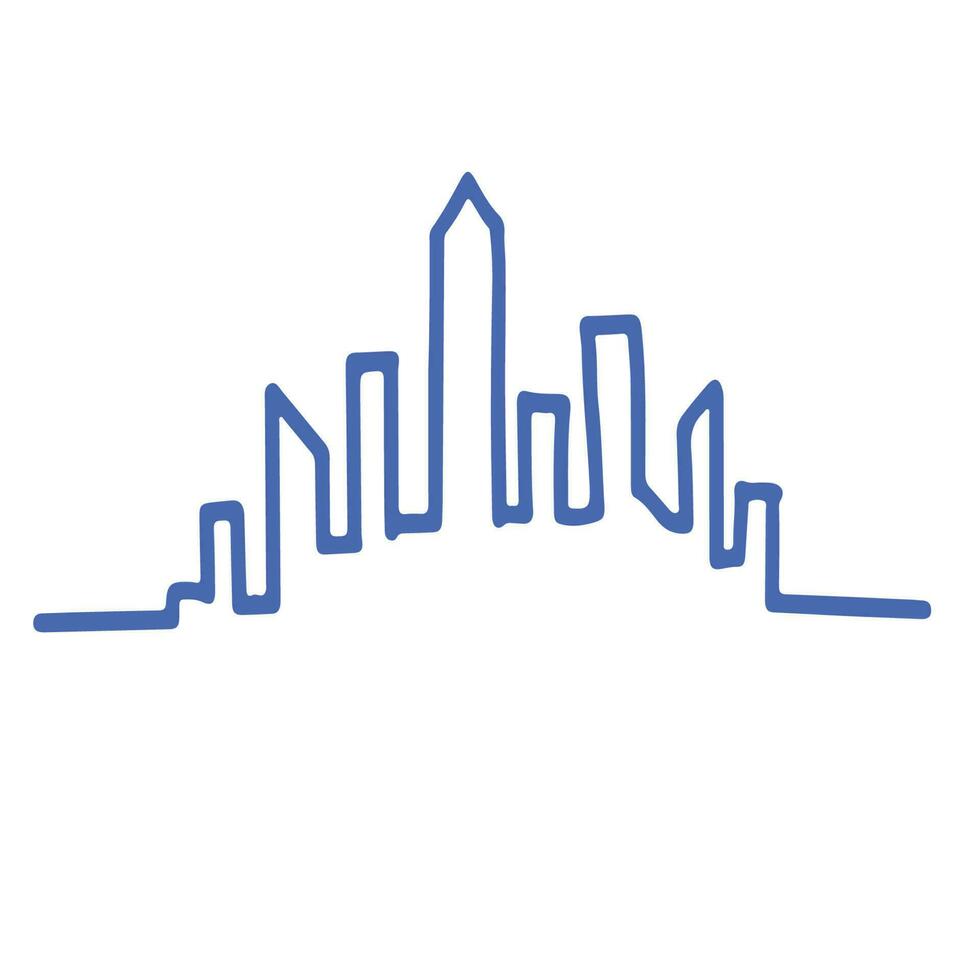 line shaped city, good for graphic design resource vector