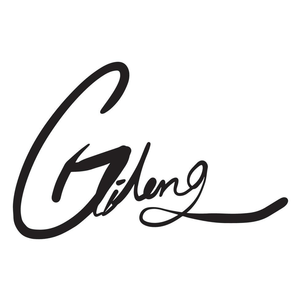G Signature lettering ,good for graphic design resources, pamflets, mail, letters, banners, prints, posters, bussiness, and more. vector