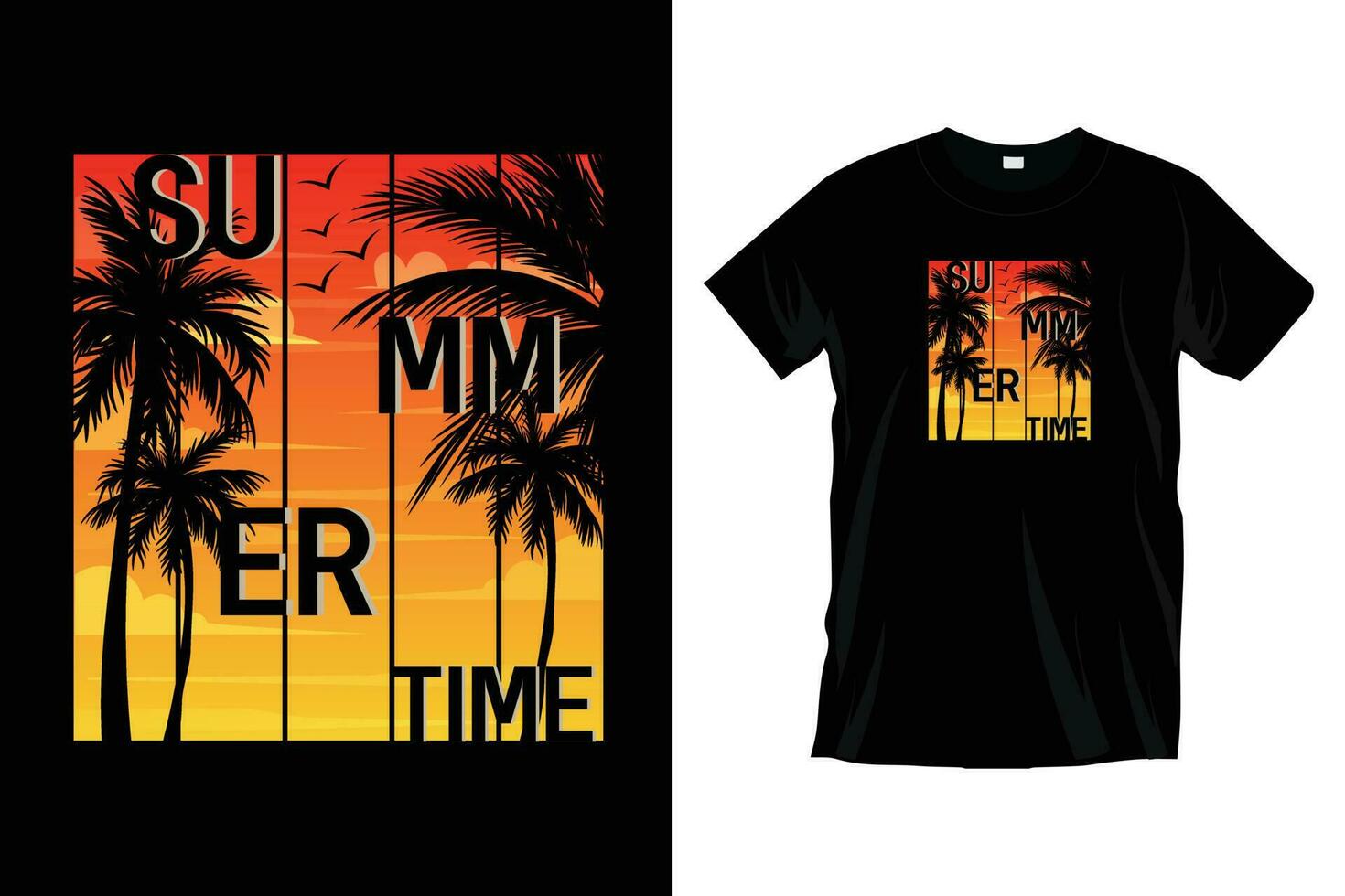 Summer California Ocean side stylish t-shirt and apparel trendy design with palm trees silhouettes, typography, print, vector illustration. Summer Vacation t shirt design vector.