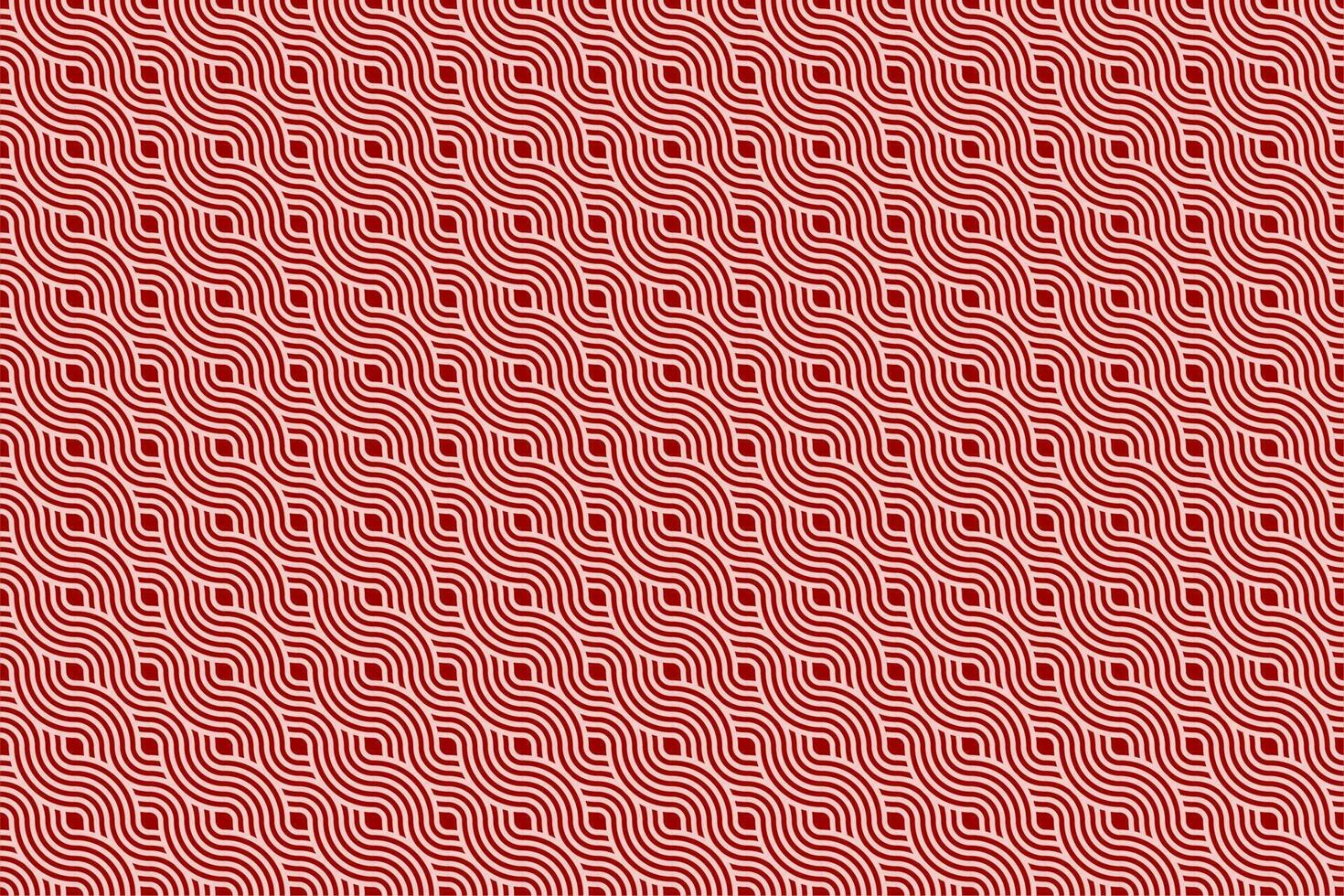 Chinese and Japanese seamless pattern on red background. Lunar new year background. Rounded texture geometric pattern . vector