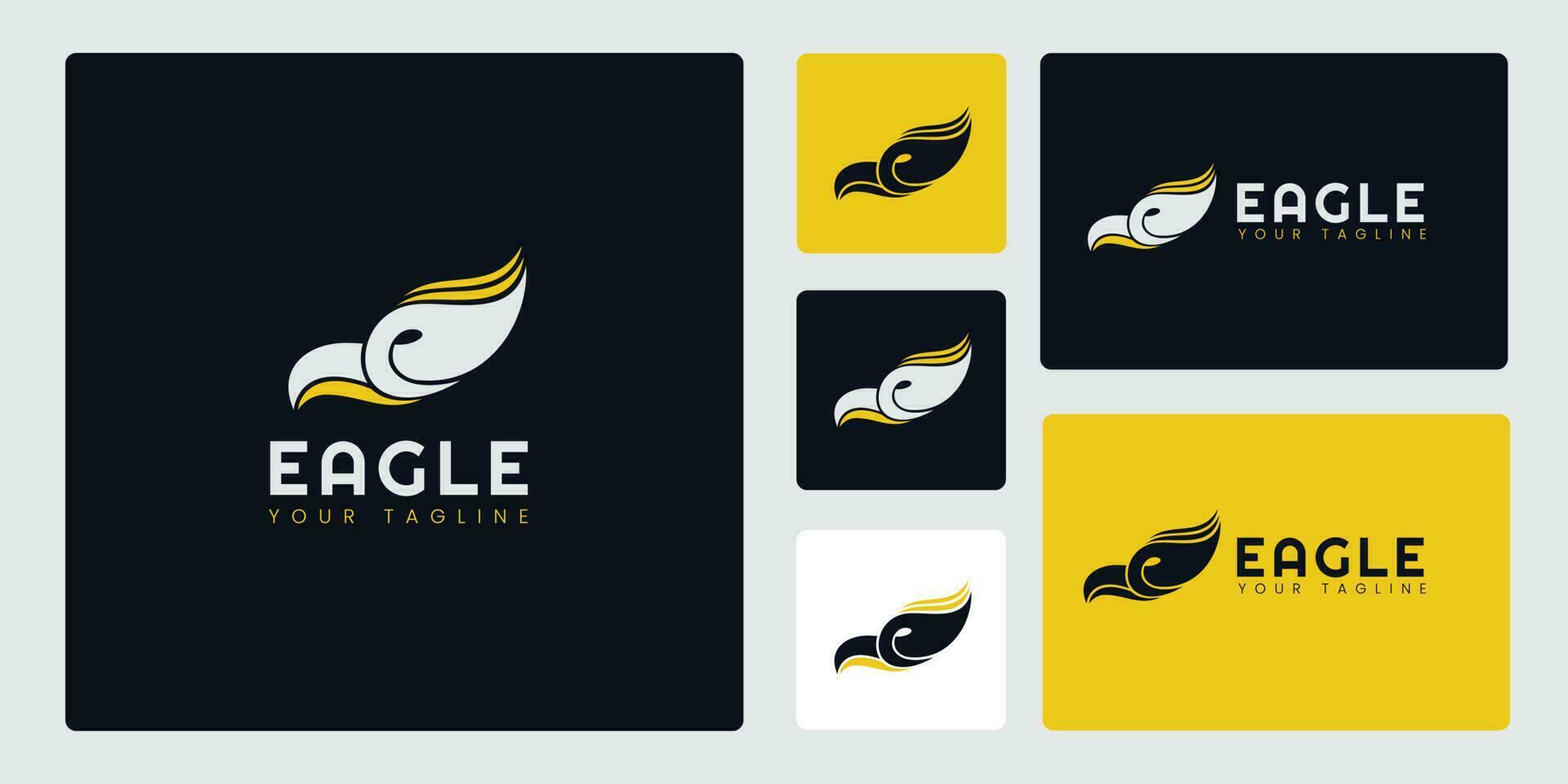 Elegant Eagle Logo, Eagle Head Shaped Logo Suitable for Label, Branding, and Corporate Identity. vector