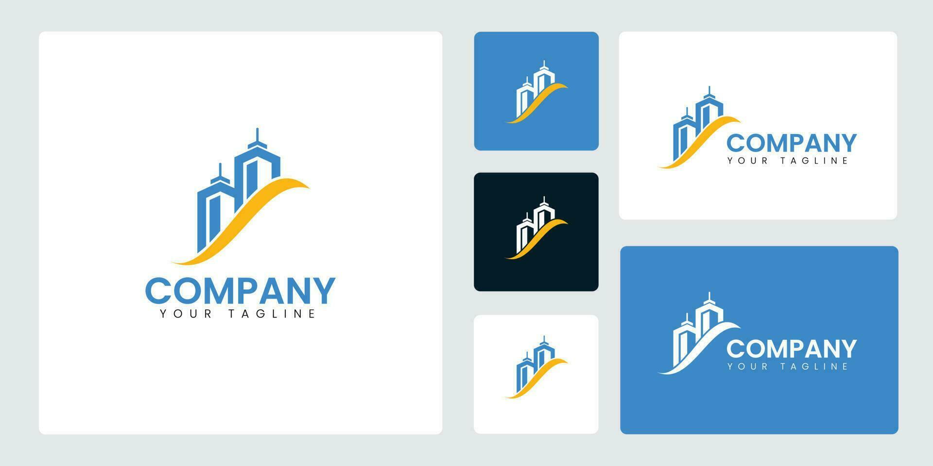 Collection of Real Estate, Property, and Construction Logos for Companies in Business Finance, and Development Guarantee. vector