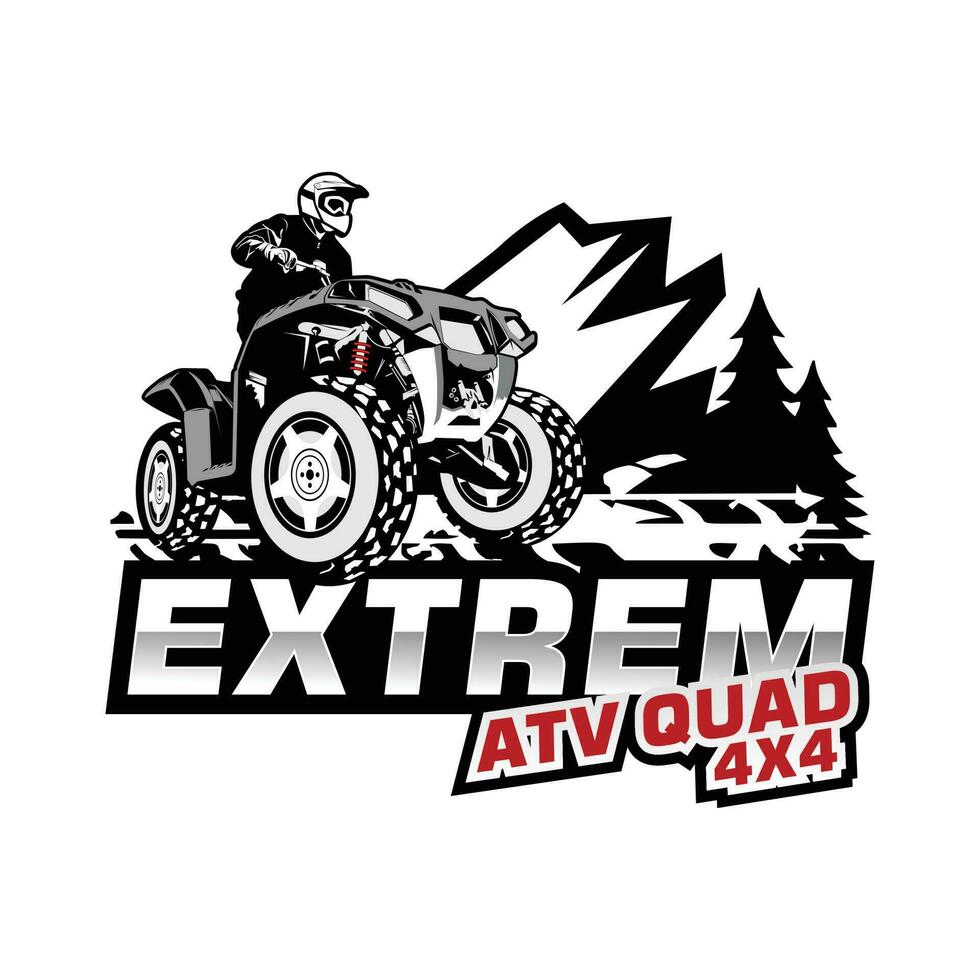 Extrem atv squad illustration vector