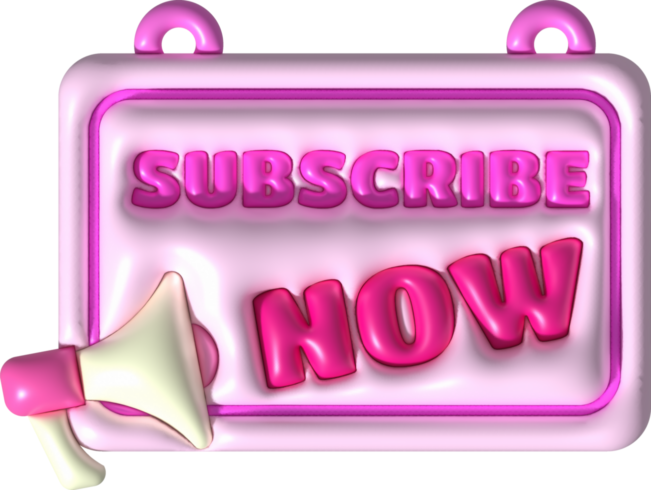 illustration 3D subscribe icon. Subscribe button. 3D element. png