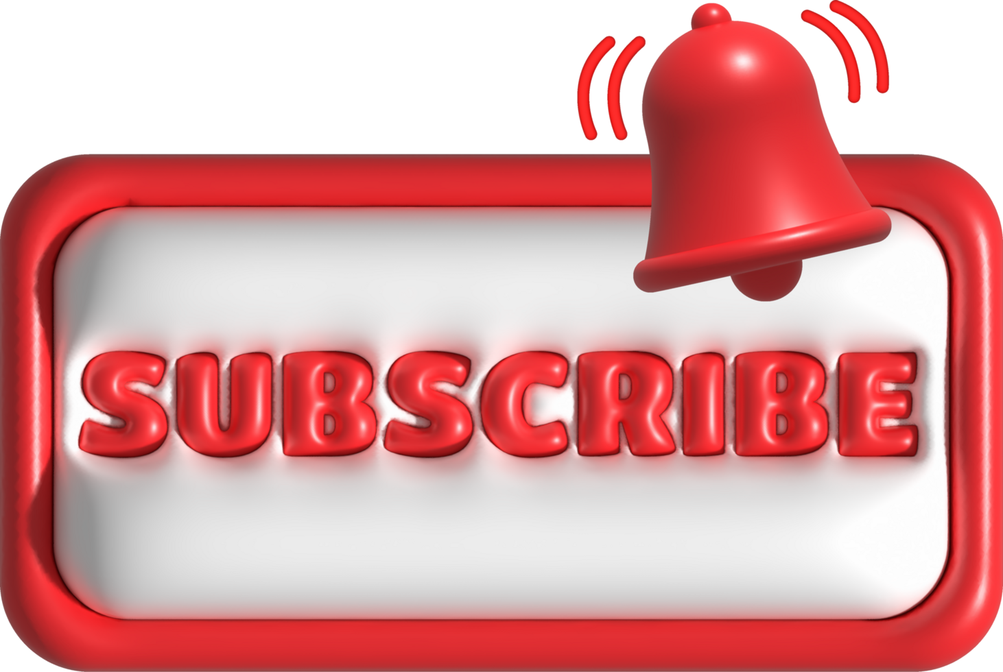 illustration 3D subscribe icon. Subscribe button. 3D element. png