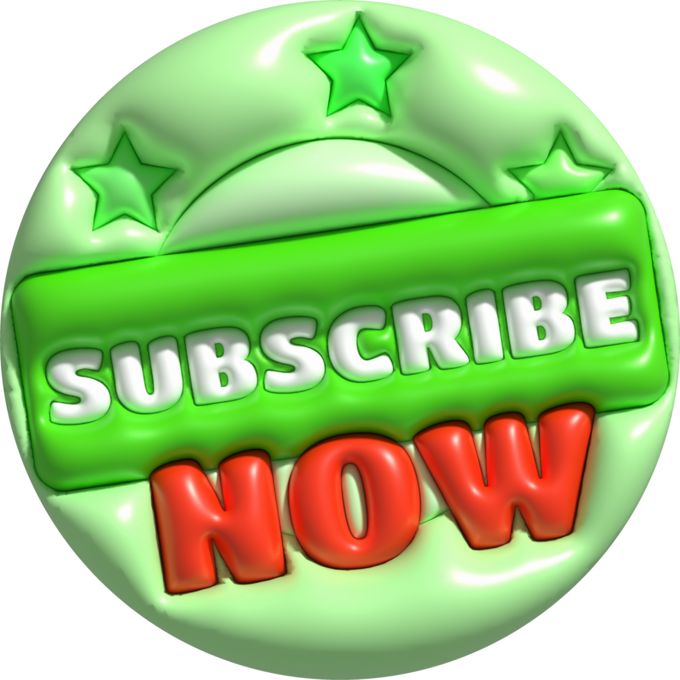 illustration 3D subscribe icon. Subscribe button. 3D element. png