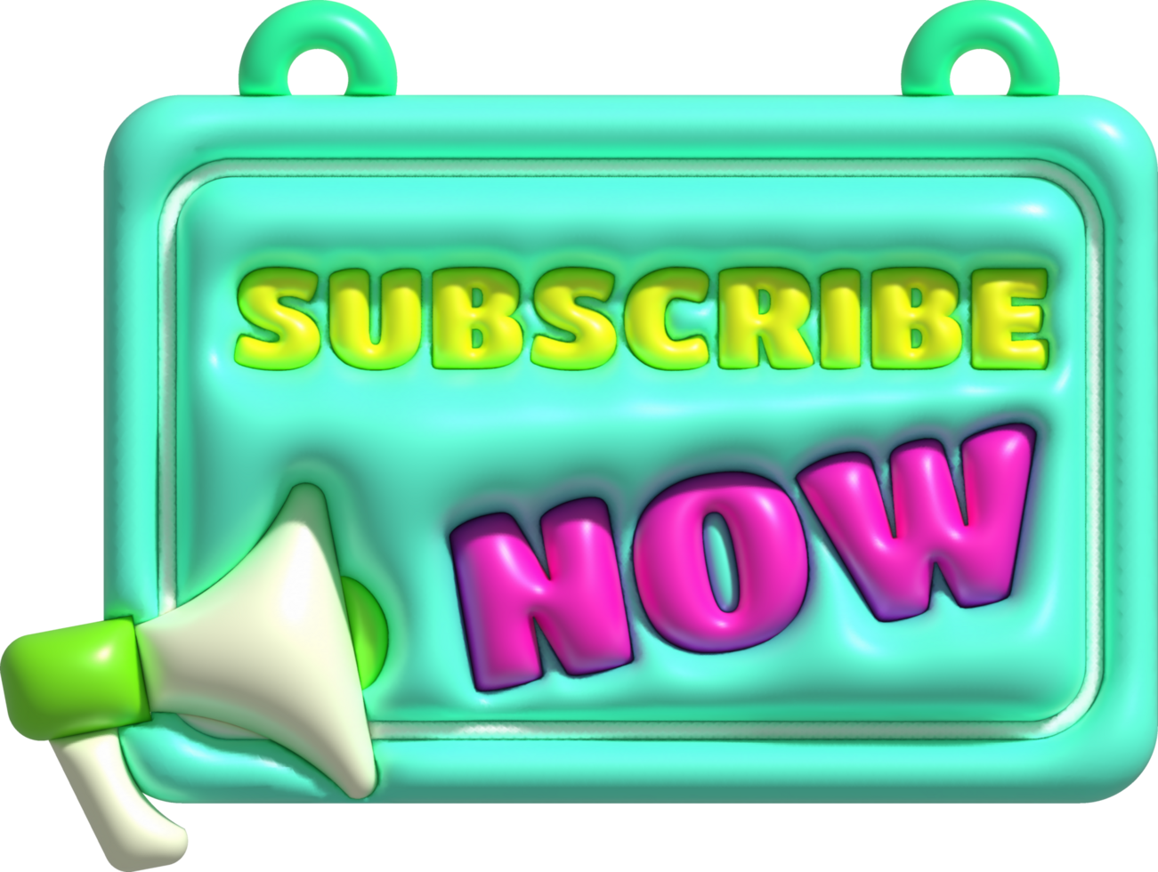 illustration 3D subscribe icon. Subscribe button. 3D element. png