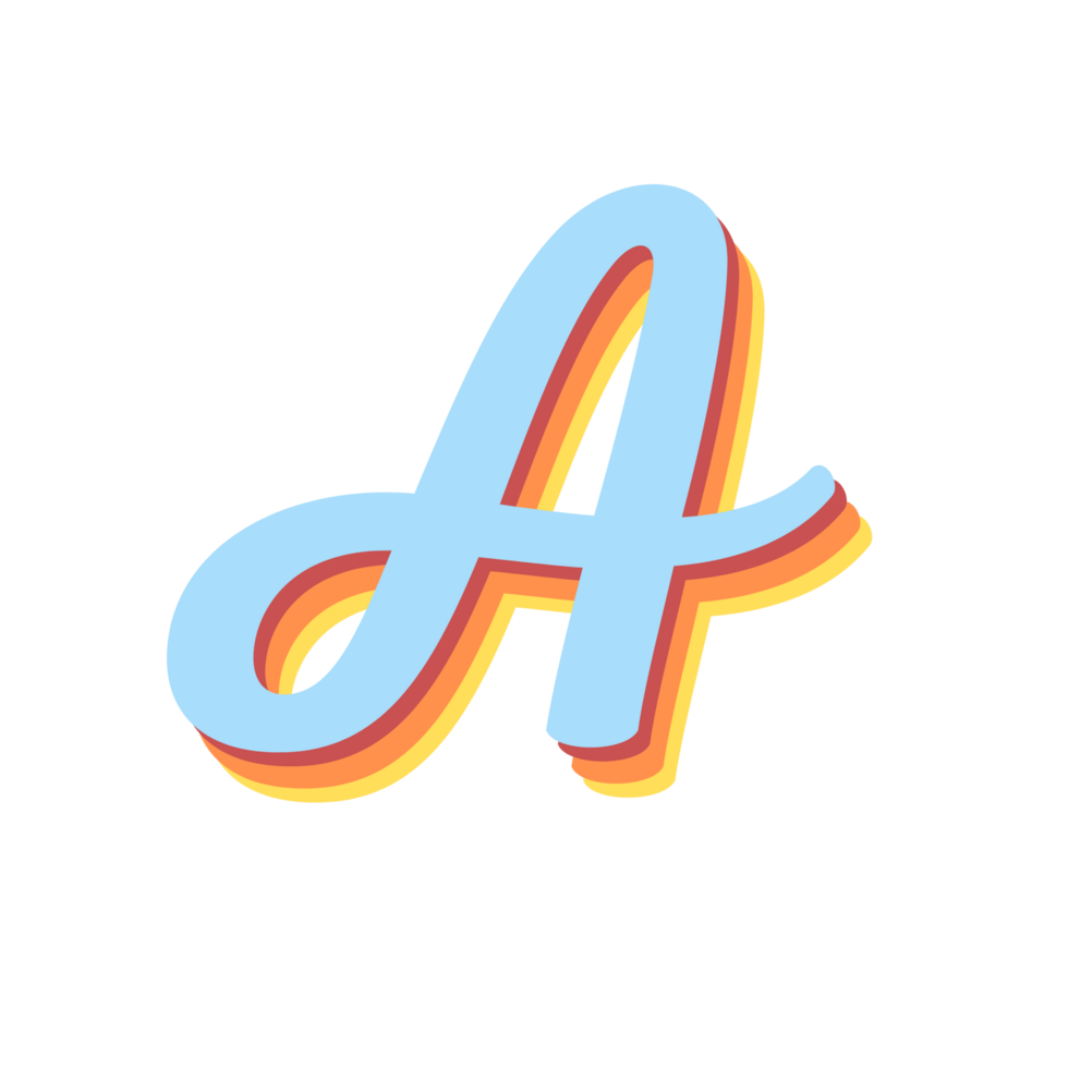 3d alphabet text effect and letter. png