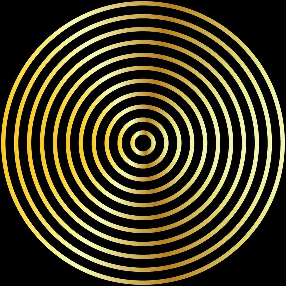 Premium background Golden circles on a black background vector