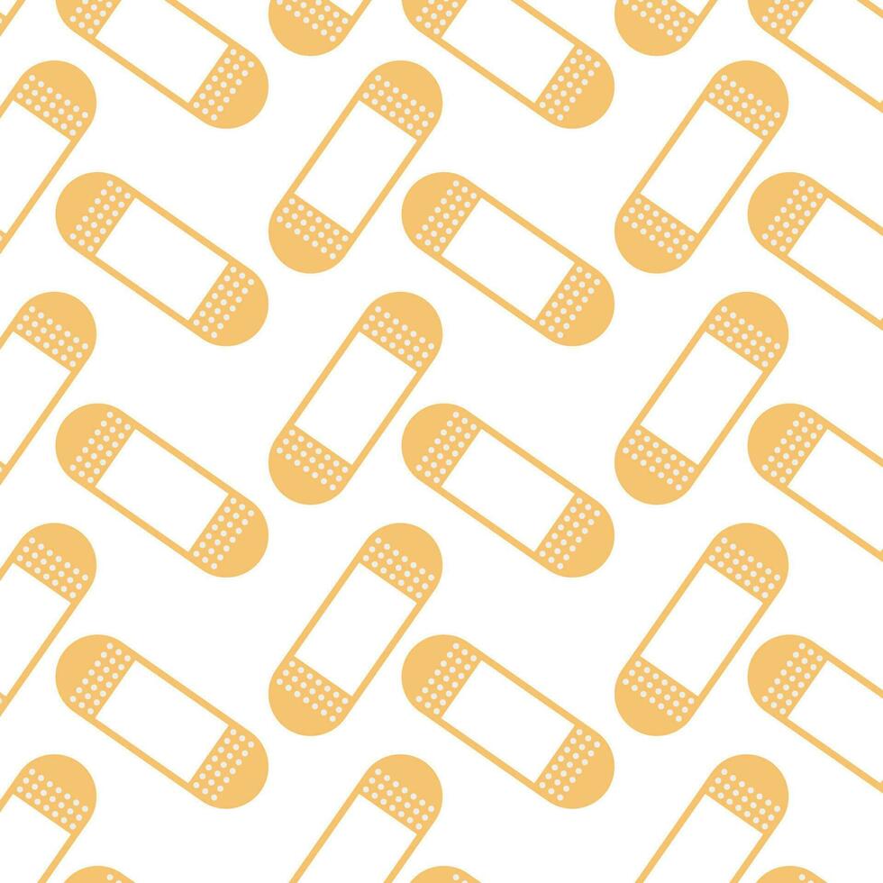medical style pattern of plasters on white background vector