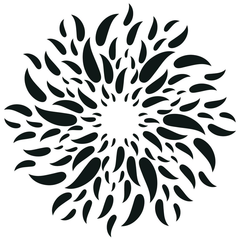 negro y blanco mandala especies geométrico diseño vector