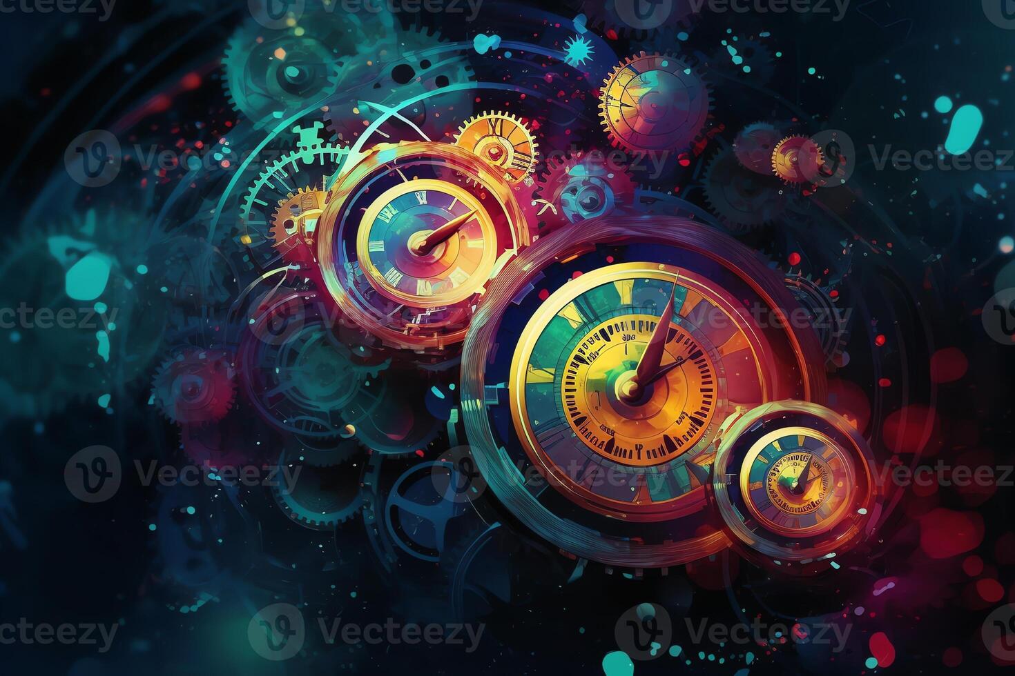Abstract Clock Wallpaper